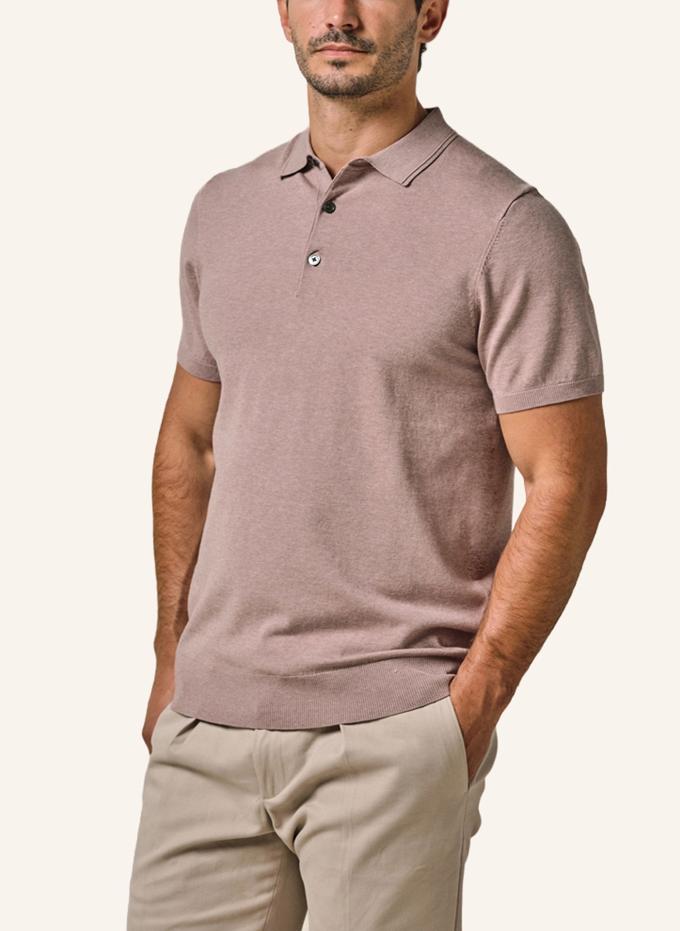 Thumbnail - Profuomo Polo Kurzarm pink