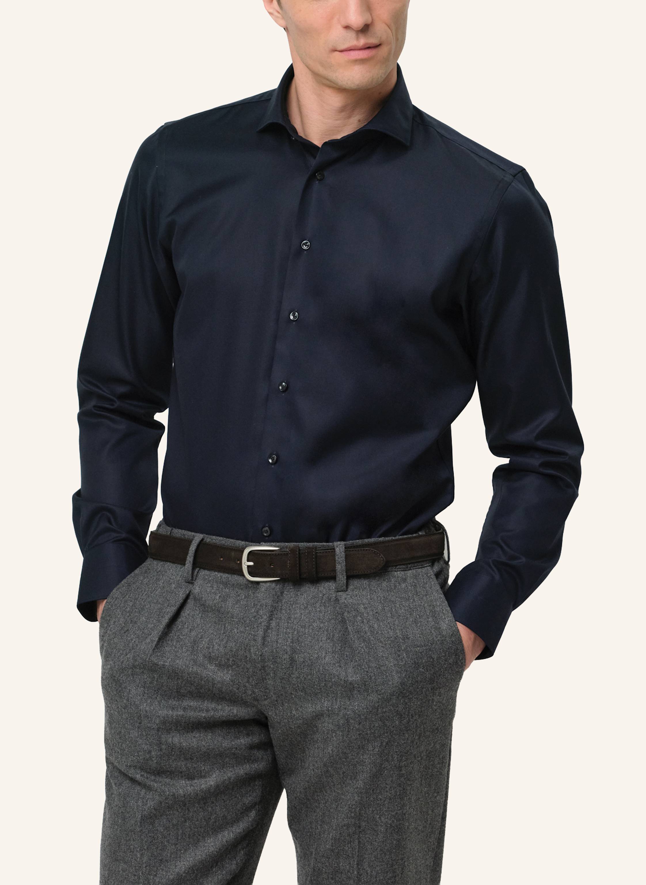 Thumbnail - Profuomo Hemd Slim Fit blau