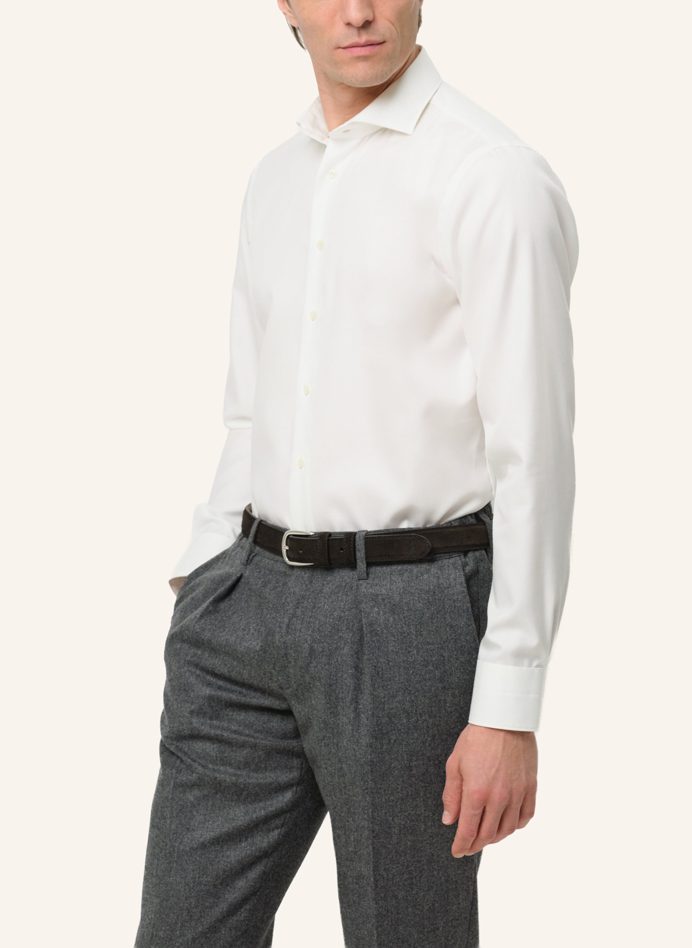 Thumbnail - Profuomo Hemd Slim Fit weiss