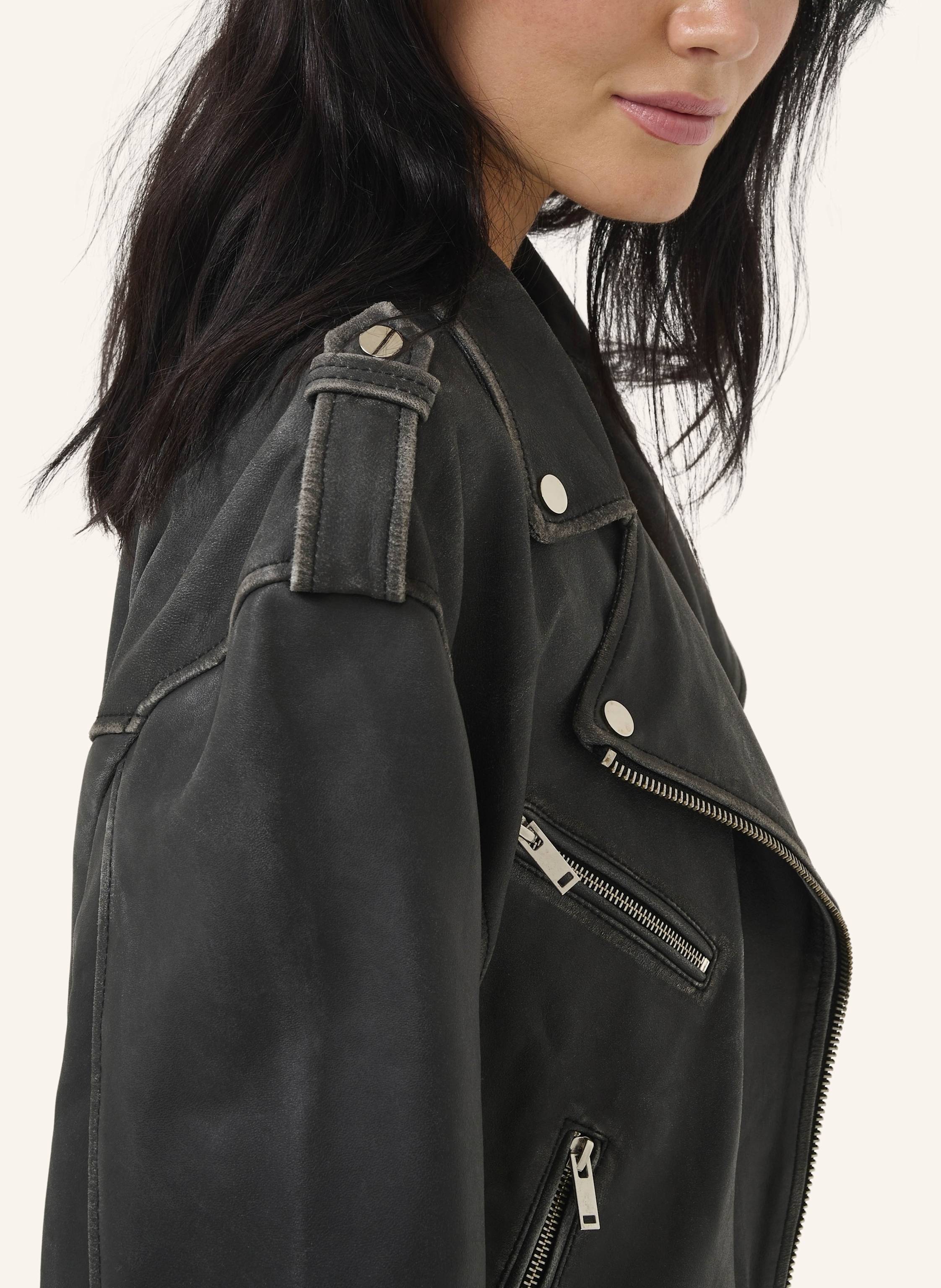 Thumbnail - My Essential Wardrobe Lederjacke Gilo grau