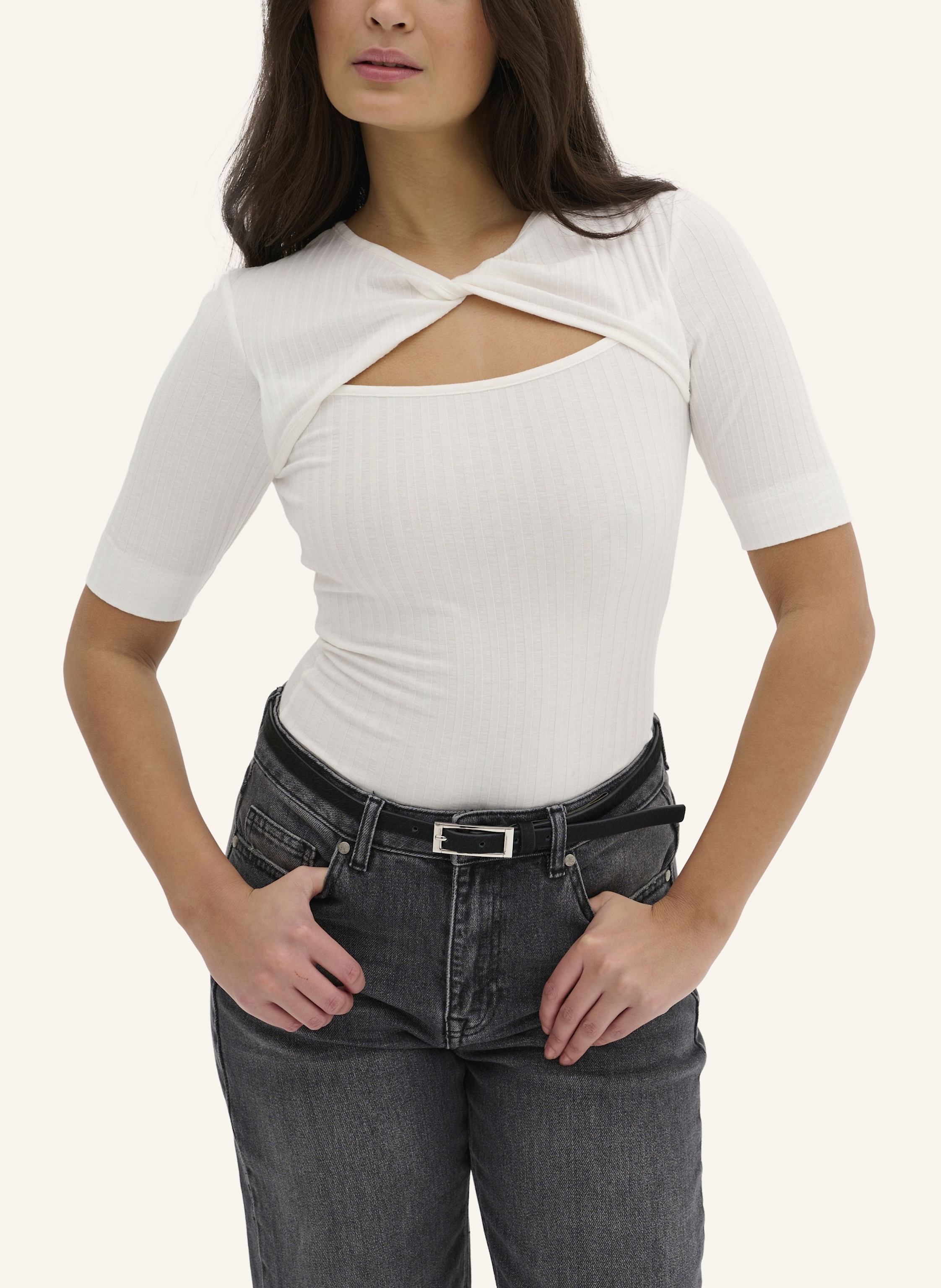 Thumbnail - My Essential Wardrobe Kurzarm-Bluse Busta weiss