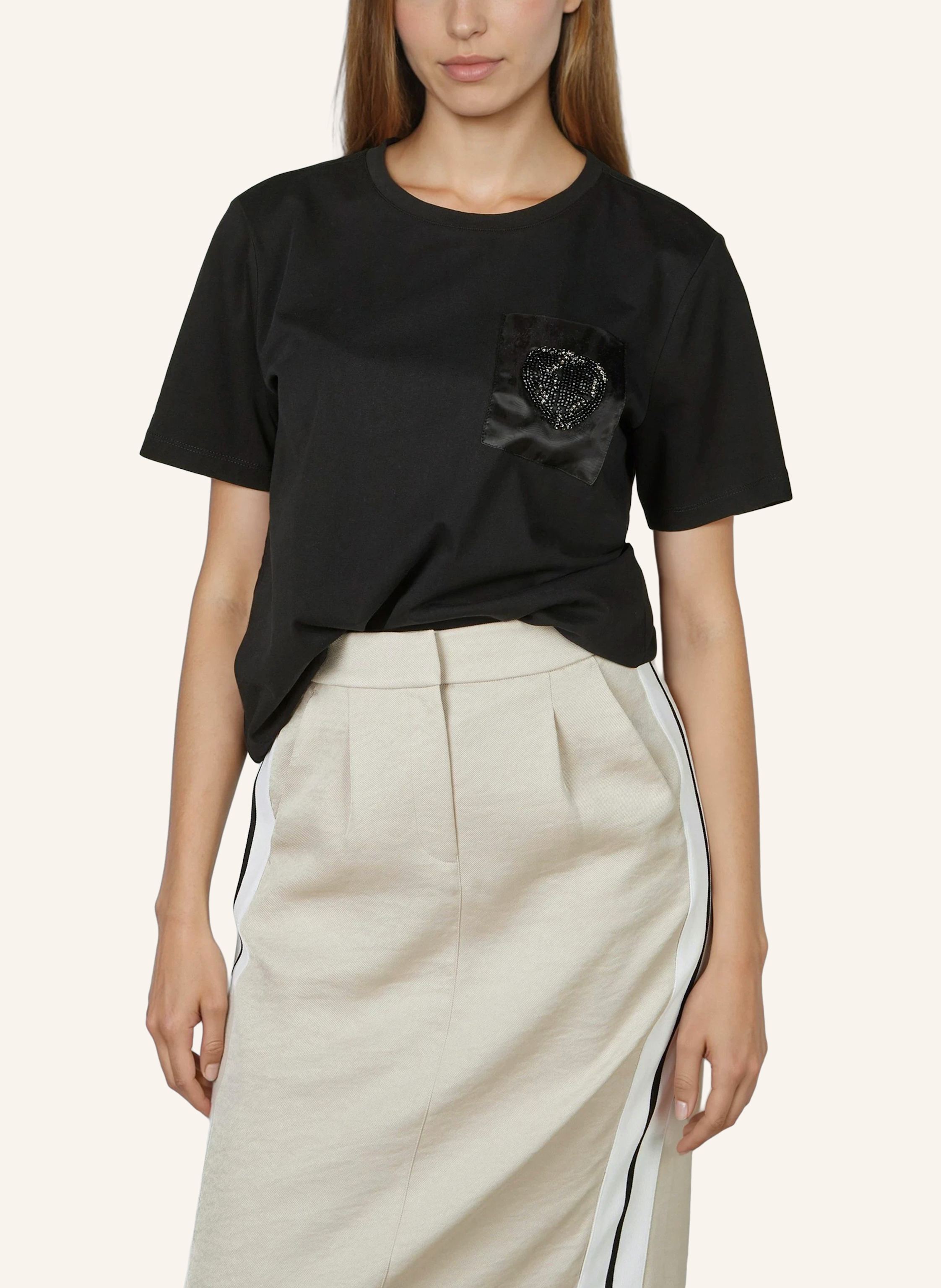 Thumbnail - Marc Aurel T-Shirt Mit Schmuckperlen schwarz