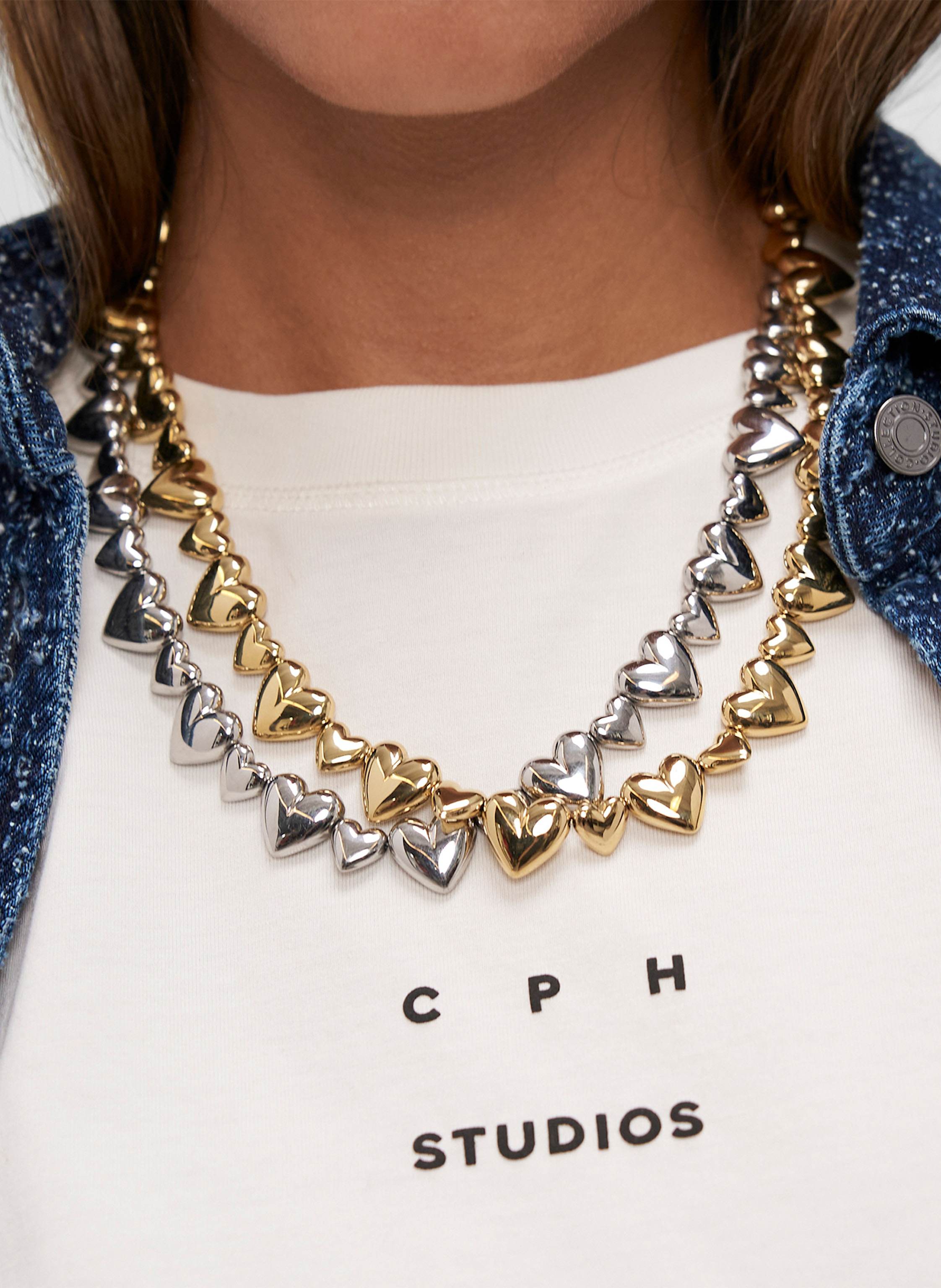 Thumbnail - Copenhagen Studios Halskette  Aus  Edelstahl gold