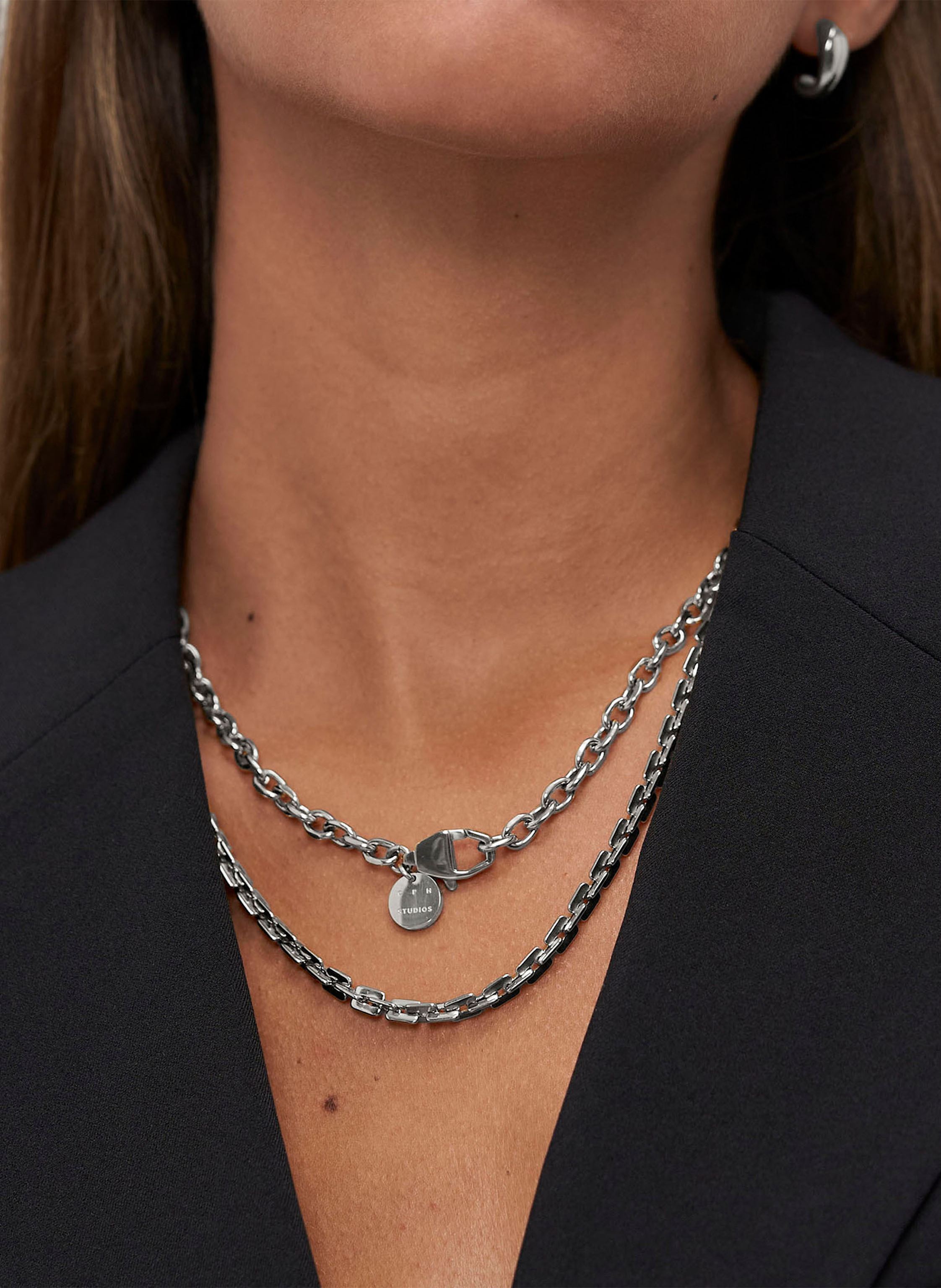 Thumbnail - Copenhagen Studios Halskette  Aus  Edelstahl silber