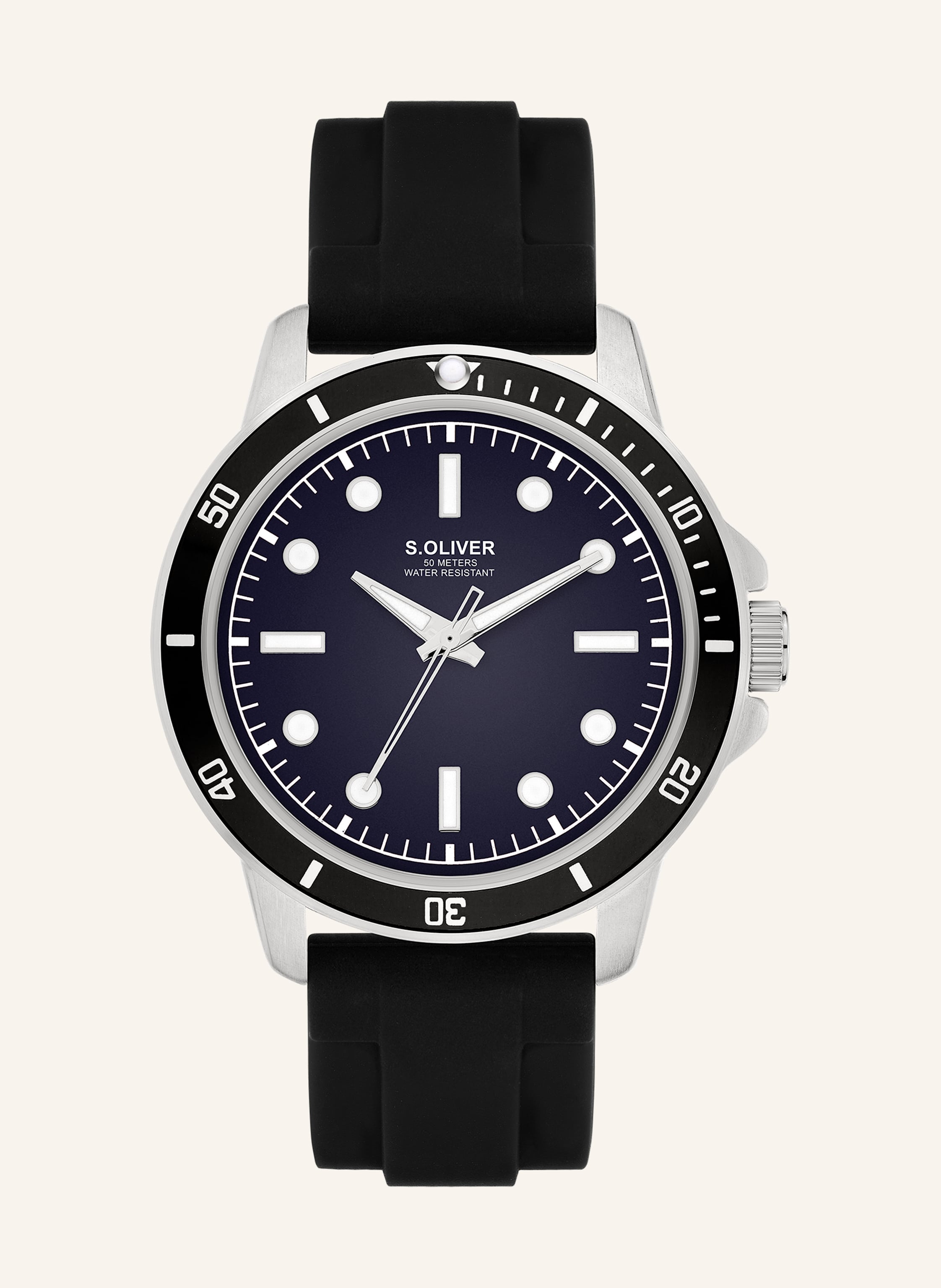 S.Oliver Armbanduhr  Aus  Silikon schwarz