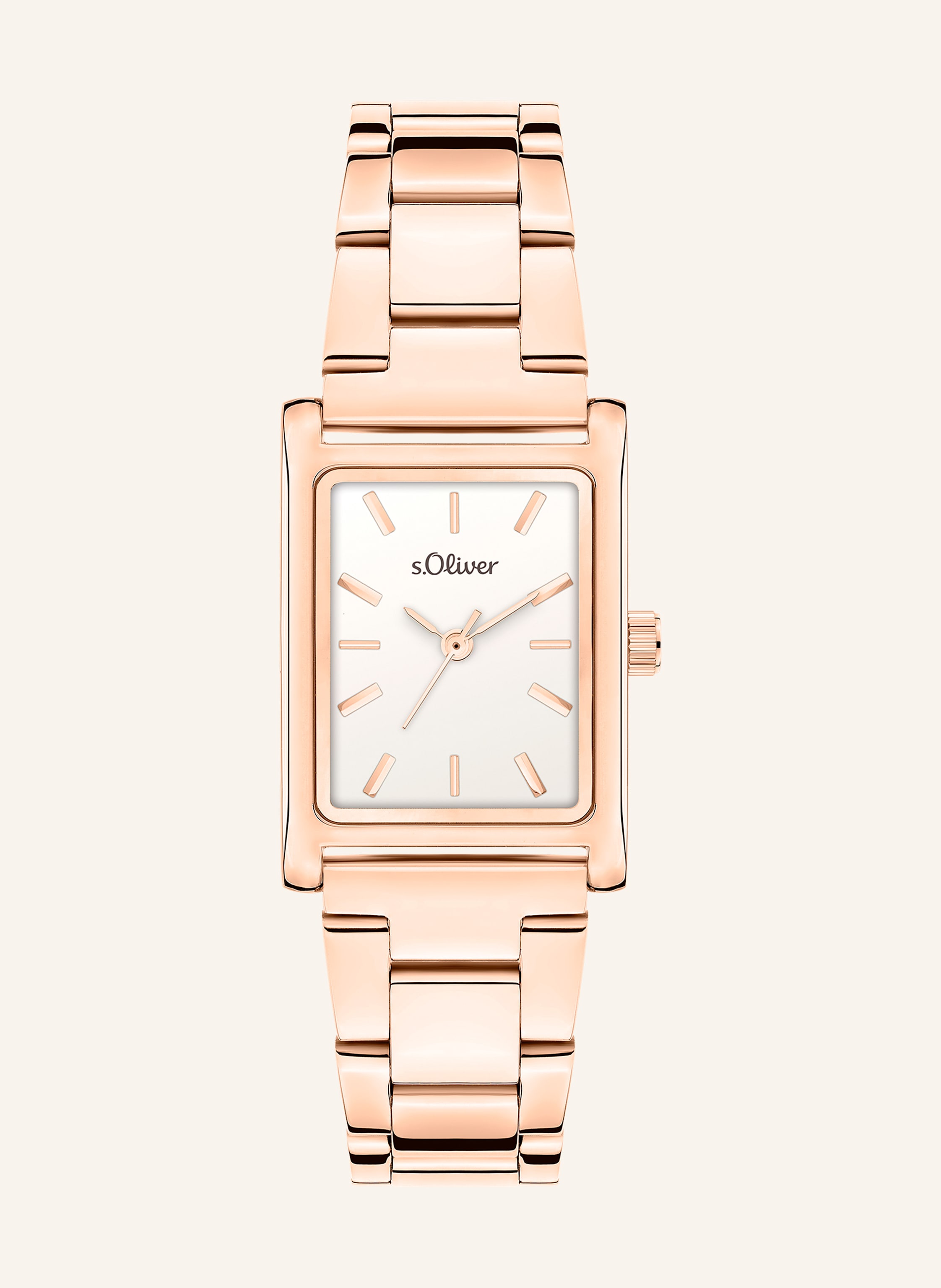 S.Oliver Armbanduhr  Aus  Edelstahl rosegold