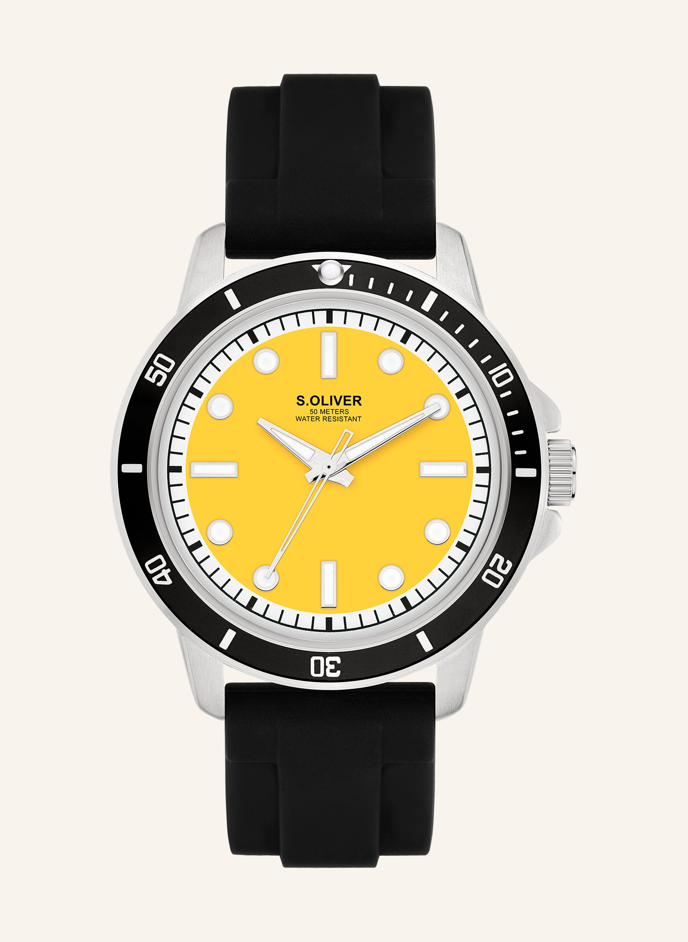 S.Oliver Armbanduhr  Aus  Silikon schwarz