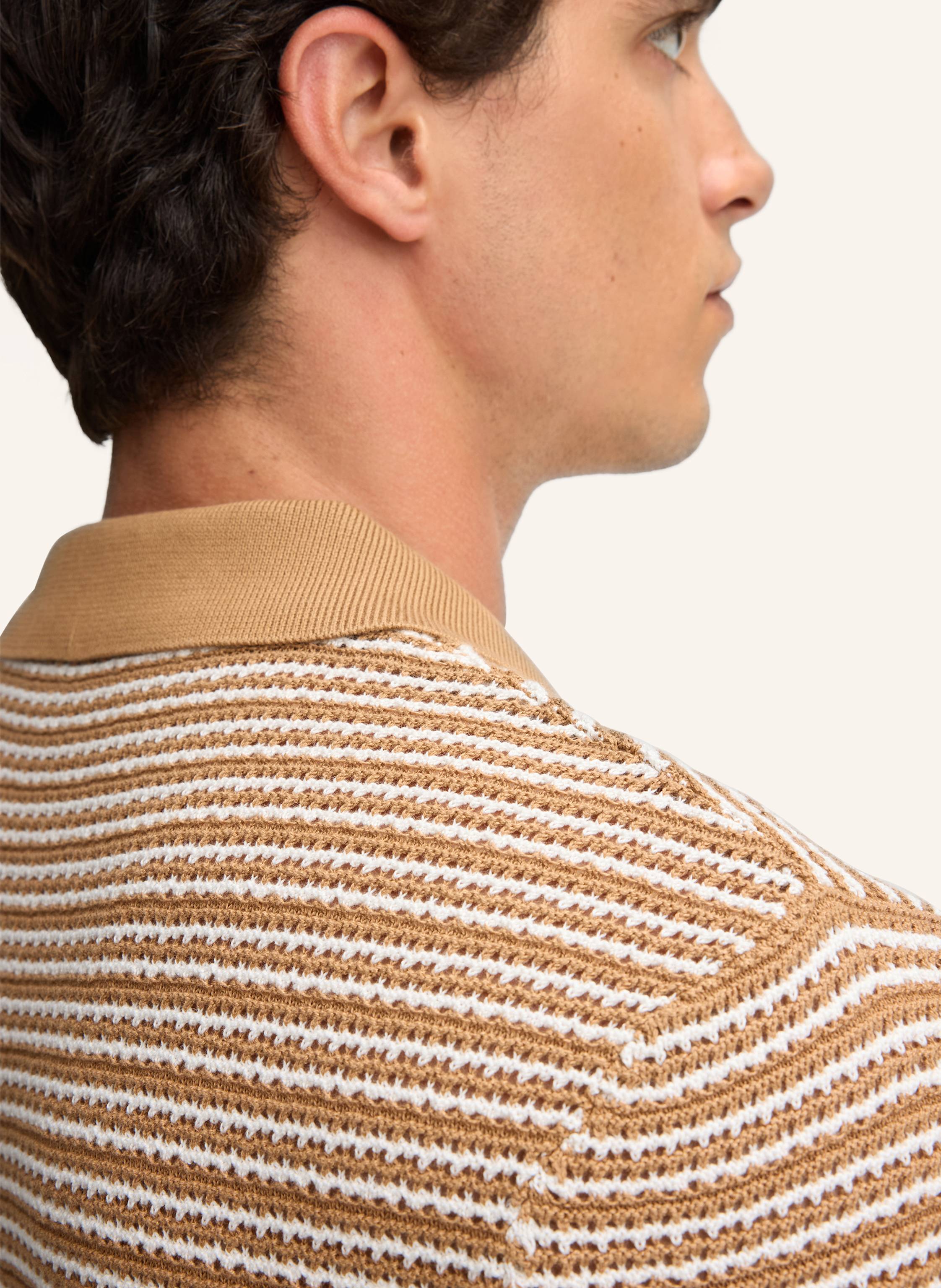 Thumbnail - Strellson Strickhemd Adrian Slim Fit gelb