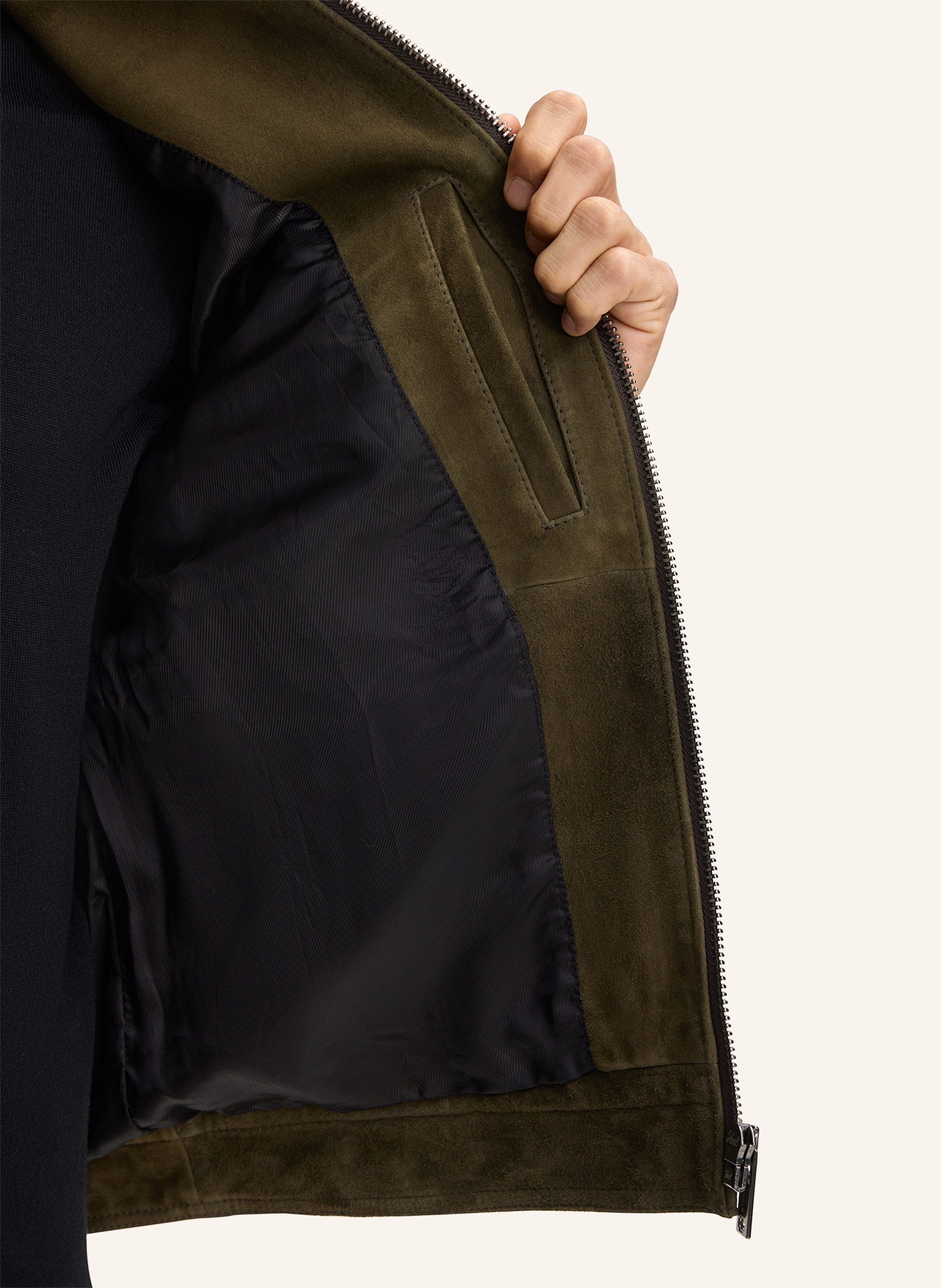 Thumbnail - Strellson Lederjacke Jace-Slim gruen