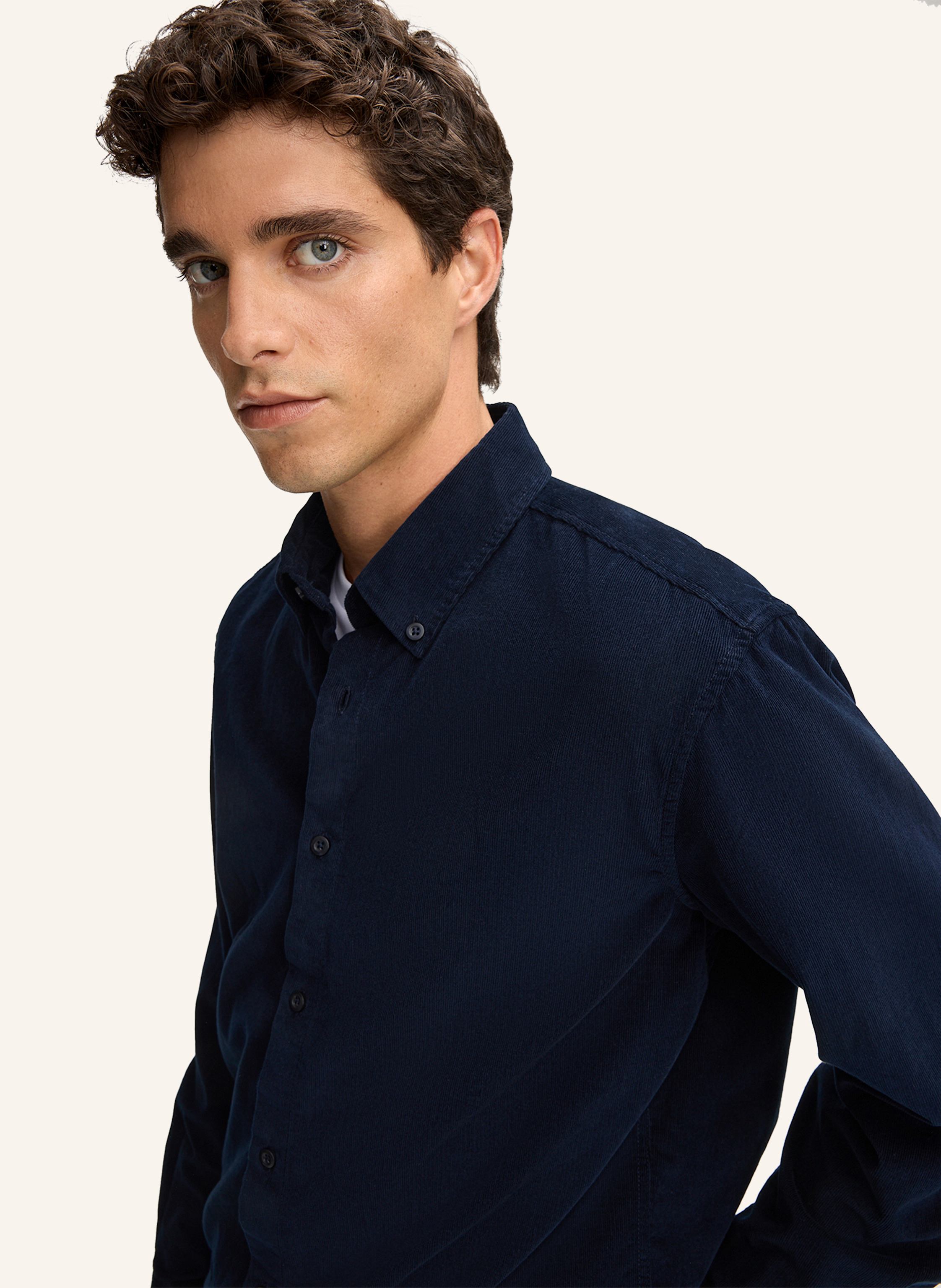 Thumbnail - Strellson Cordhemd Corey Regular Fit blau