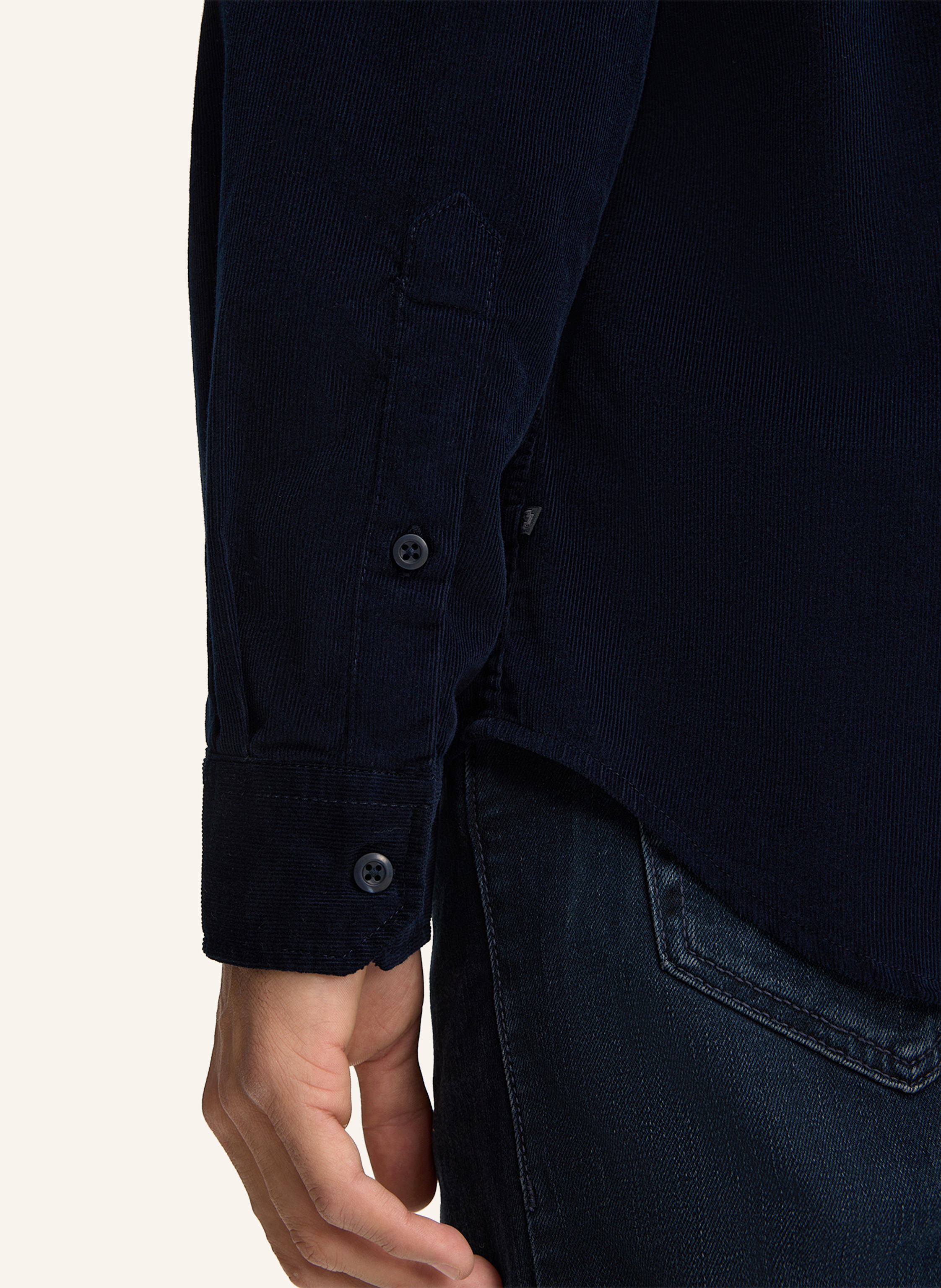 Thumbnail - Strellson Cordhemd Corey Regular Fit blau