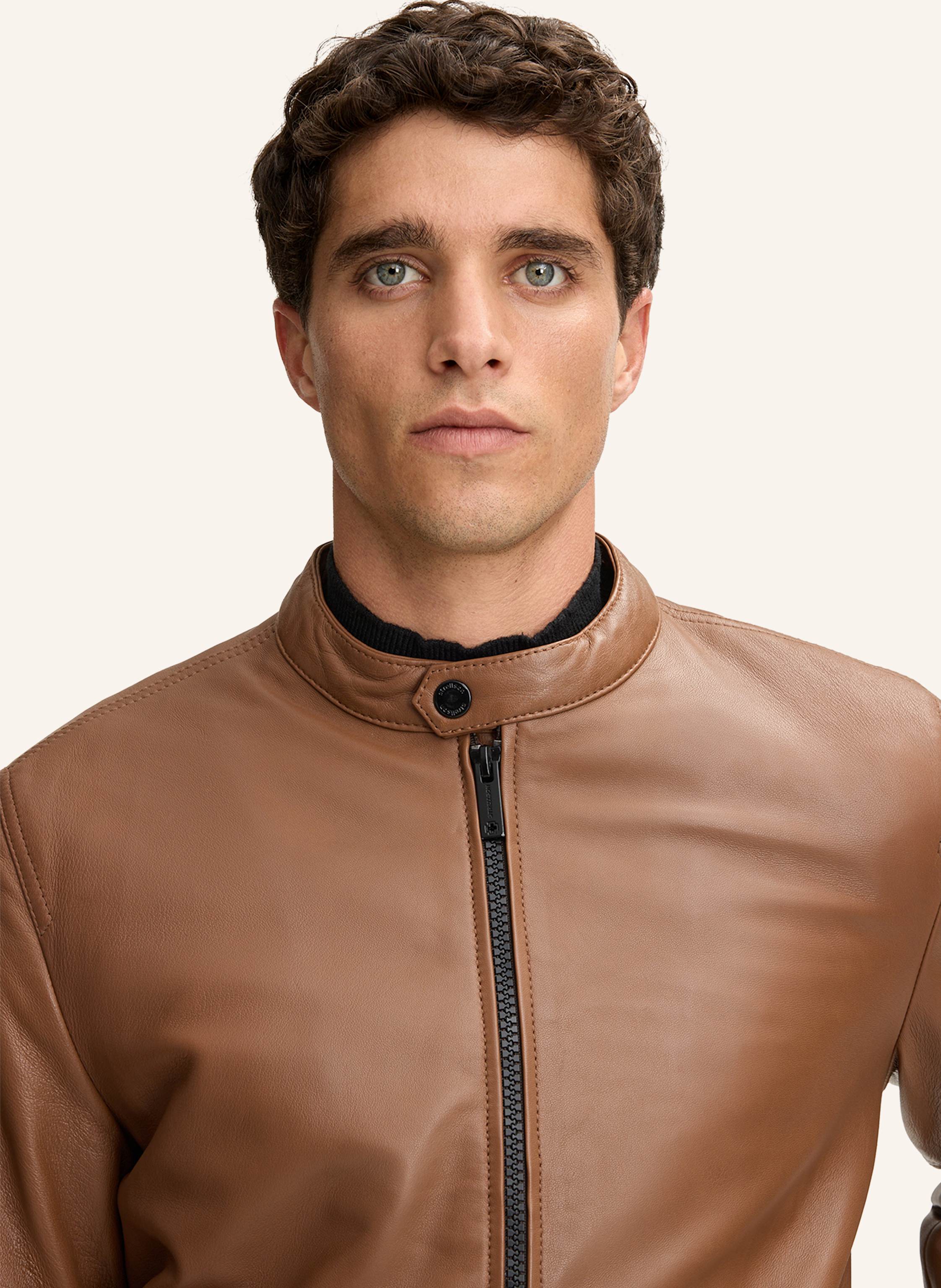 Thumbnail - Strellson Lederjacke Jace braun