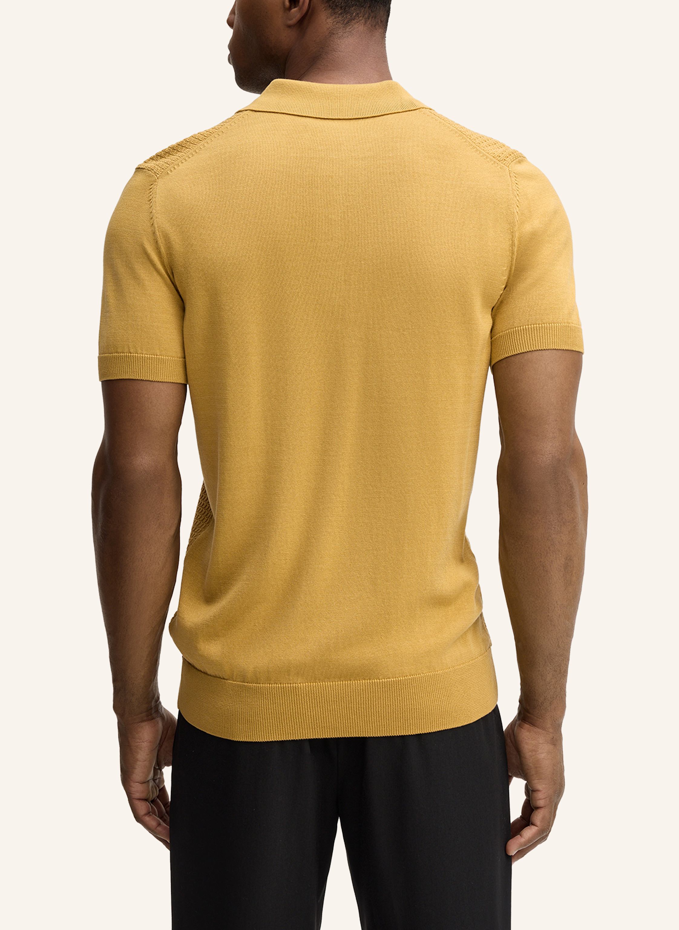 Thumbnail - Strellson Strick-Poloshirt Adrian gelb