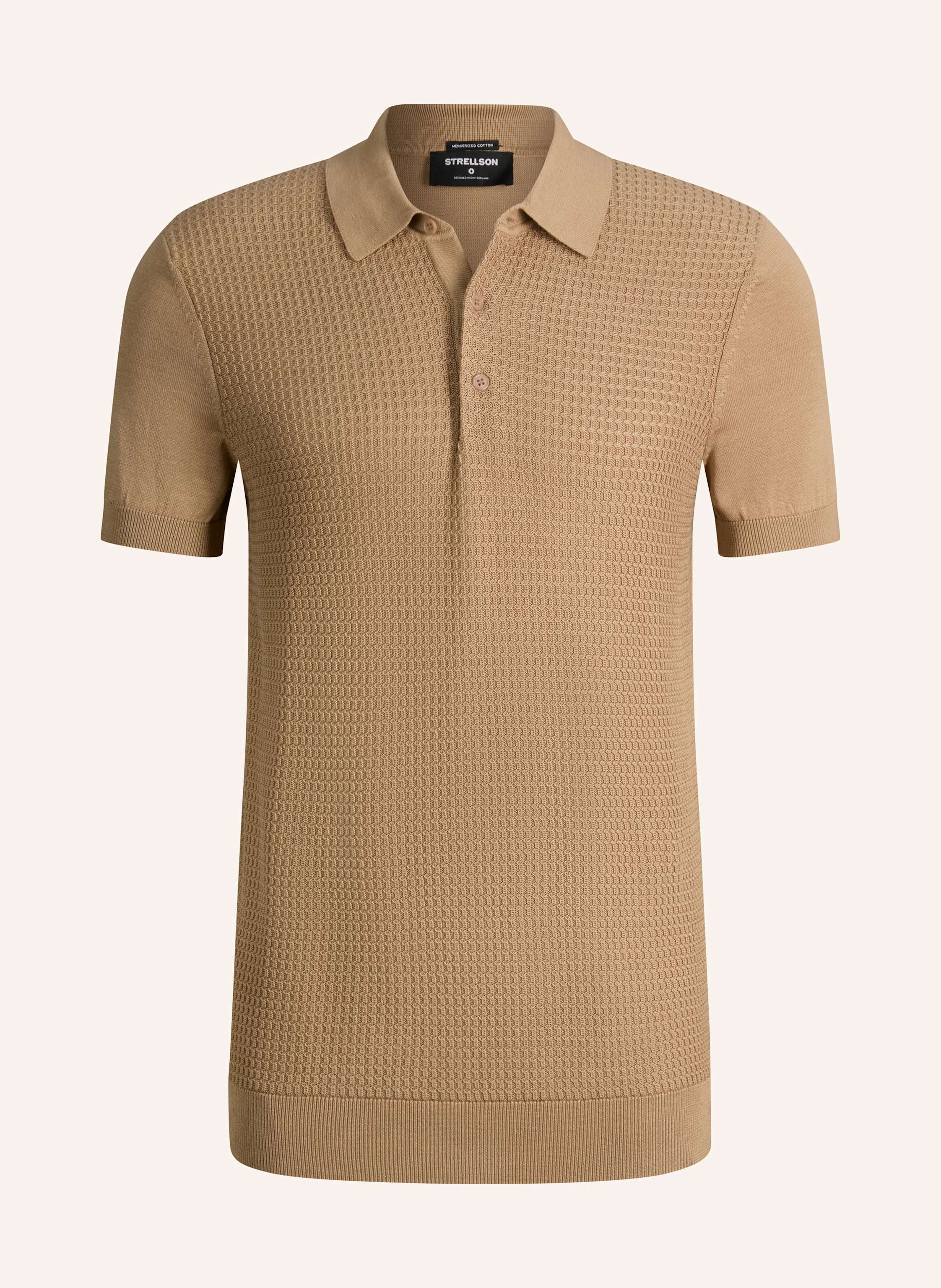 Strellson Strick-Poloshirt Adrian beige