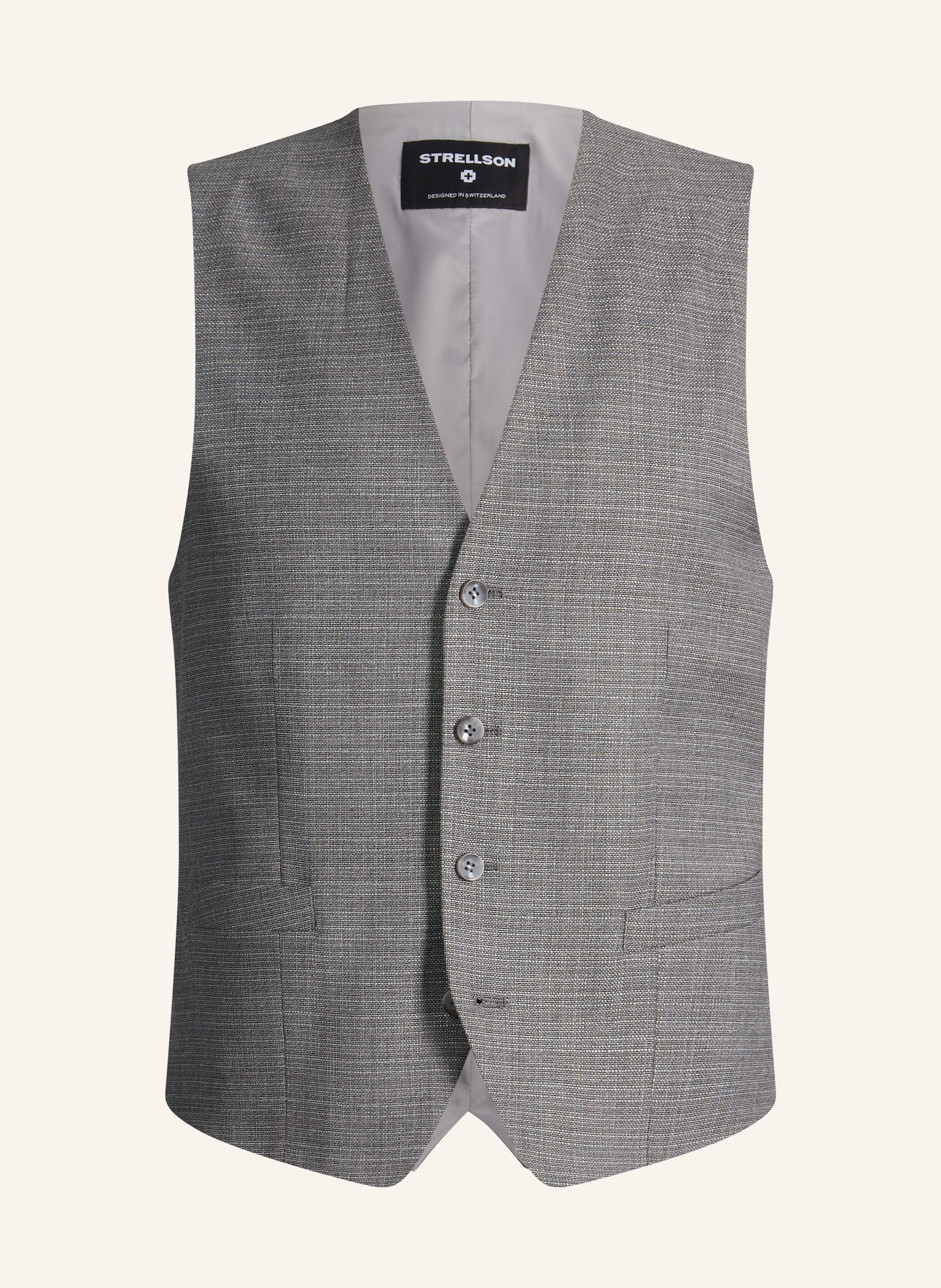 Strellson Anzugweste gyl2 Slim Fit grau
