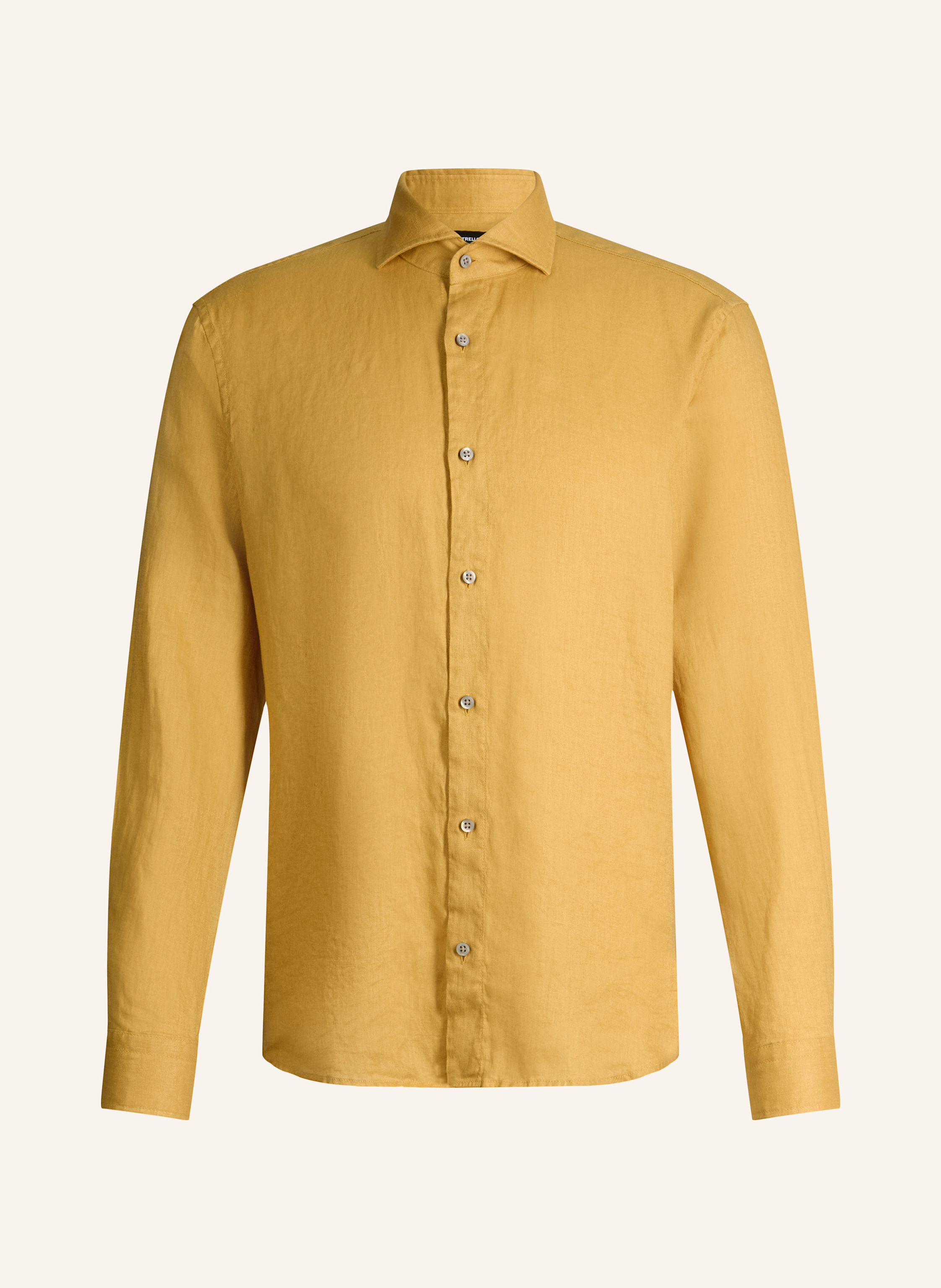 Strellson Leinenhemd Ceasar Slim Fit gelb