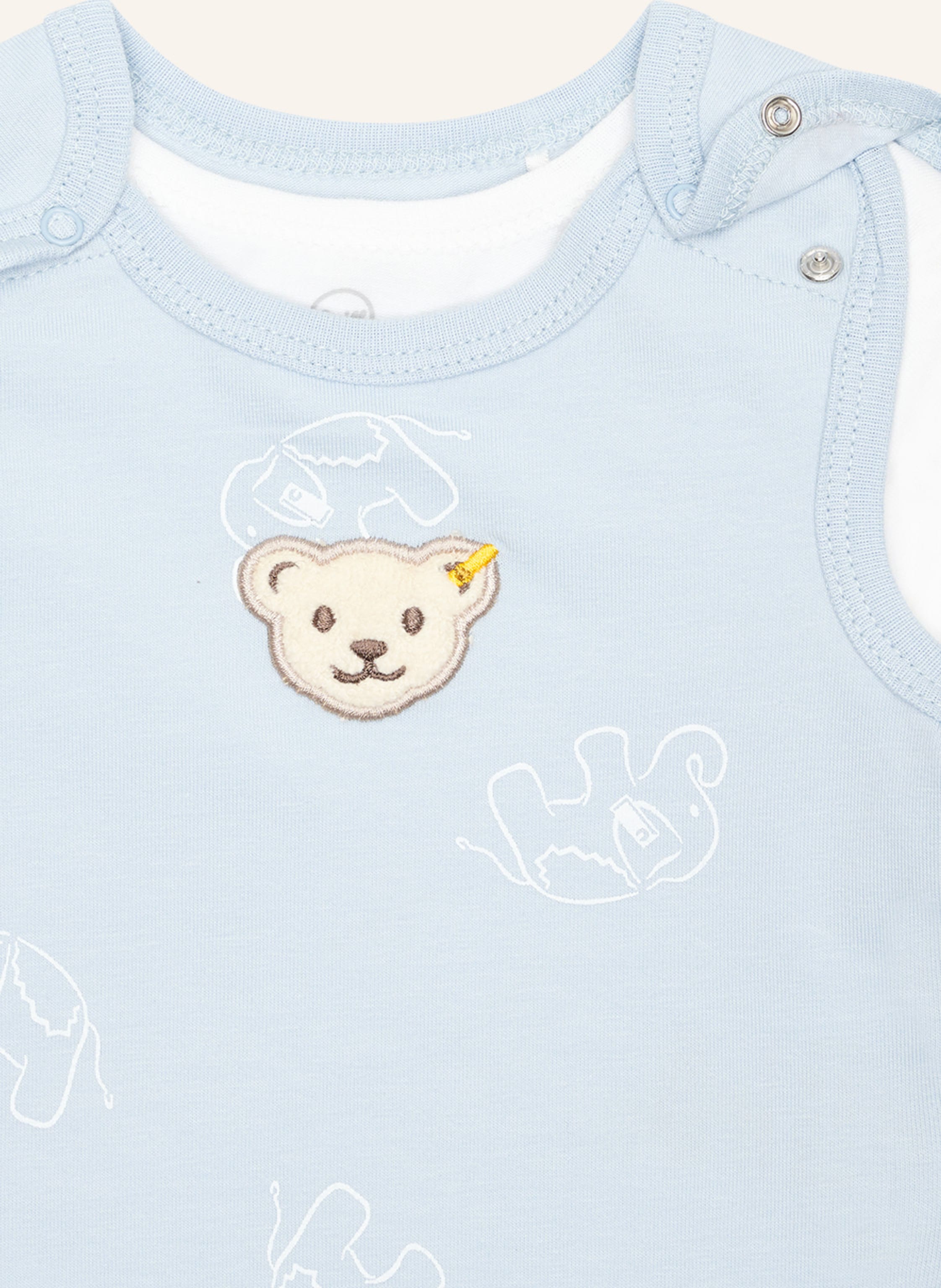 Thumbnail - Steiff Set Wellness: Strampler Und Longsleeve blau