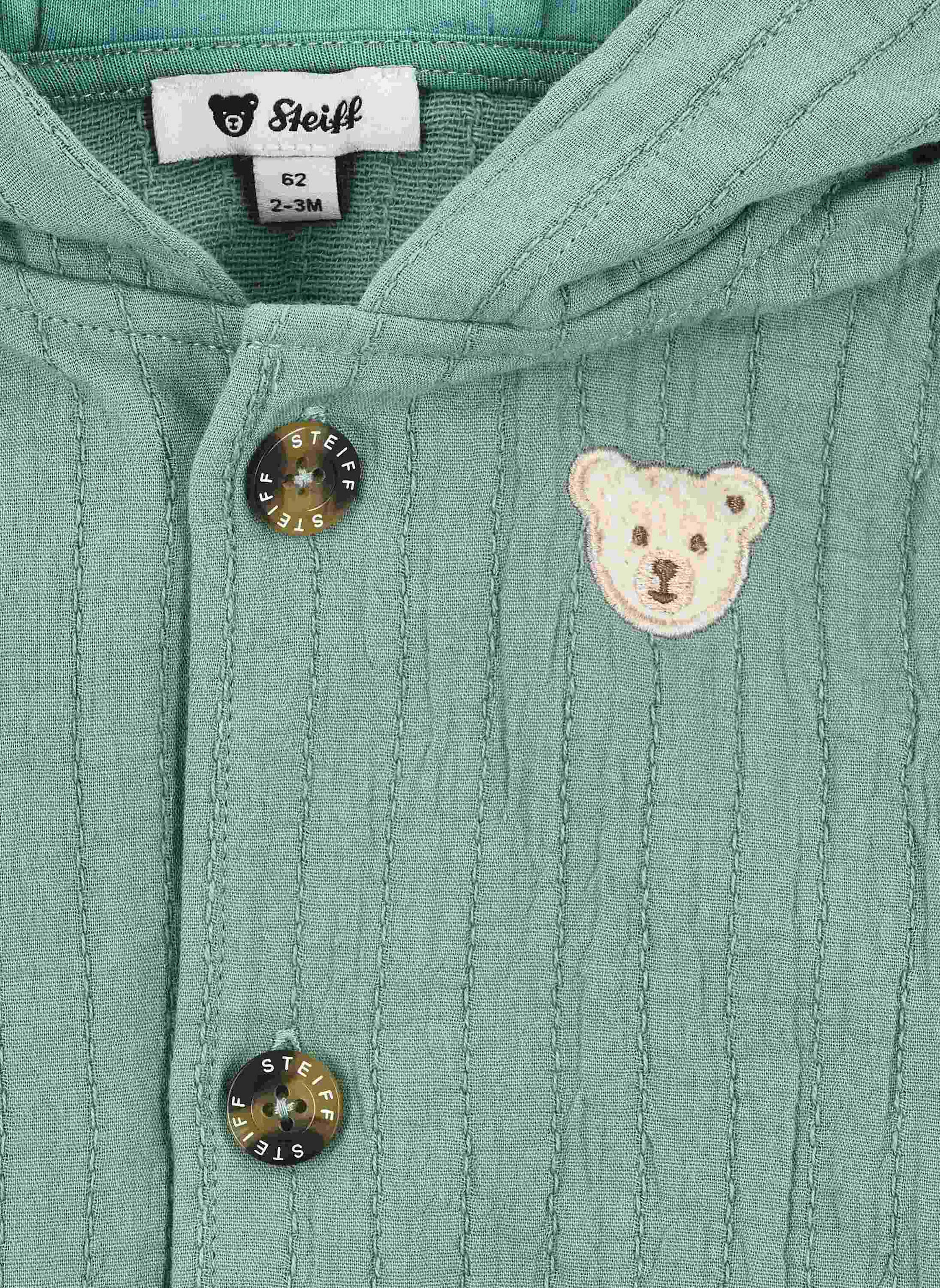 Thumbnail - Steiff Strickjacke Dinosaur blau