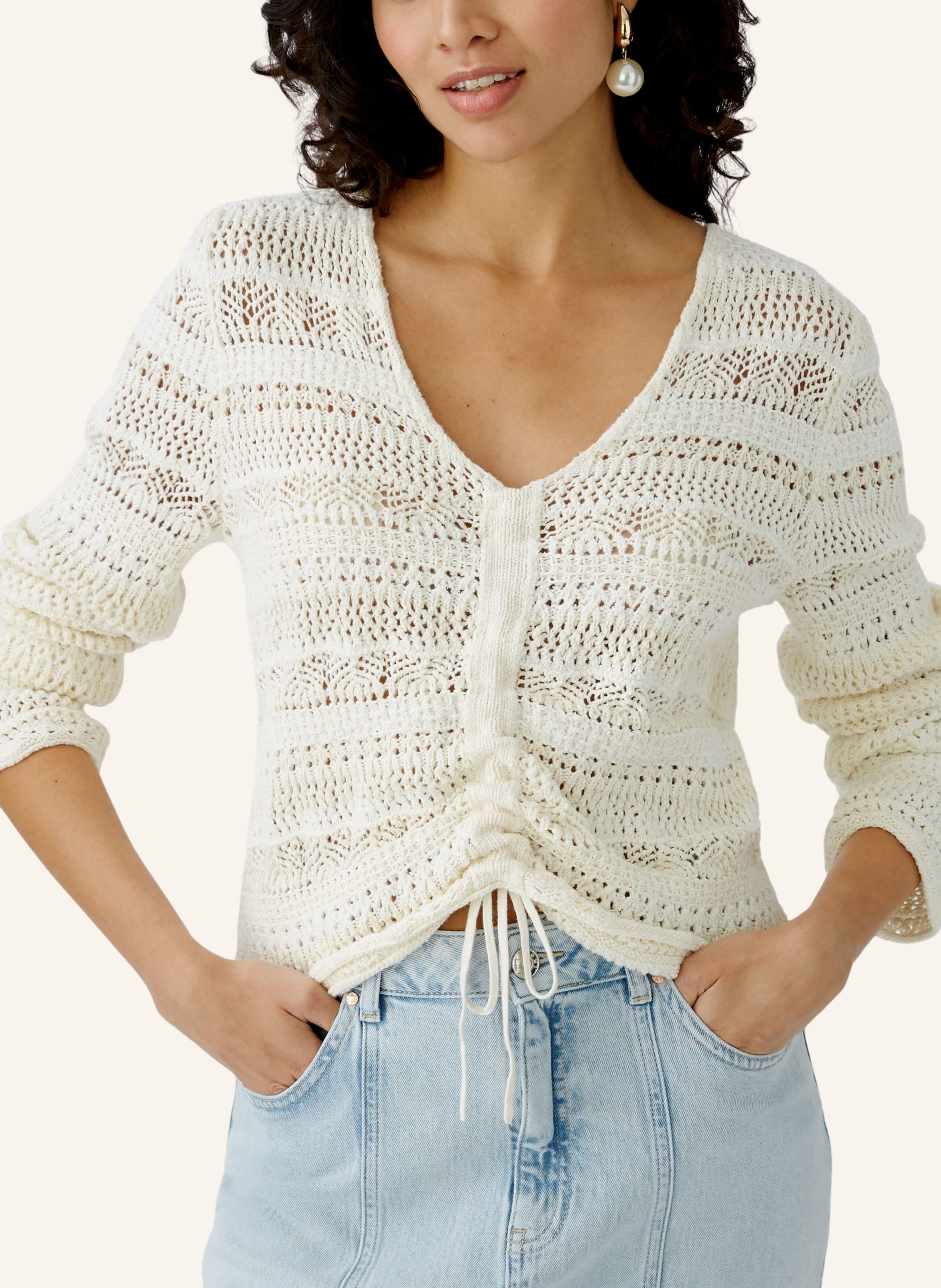 Thumbnail - Oui Pullover weiss