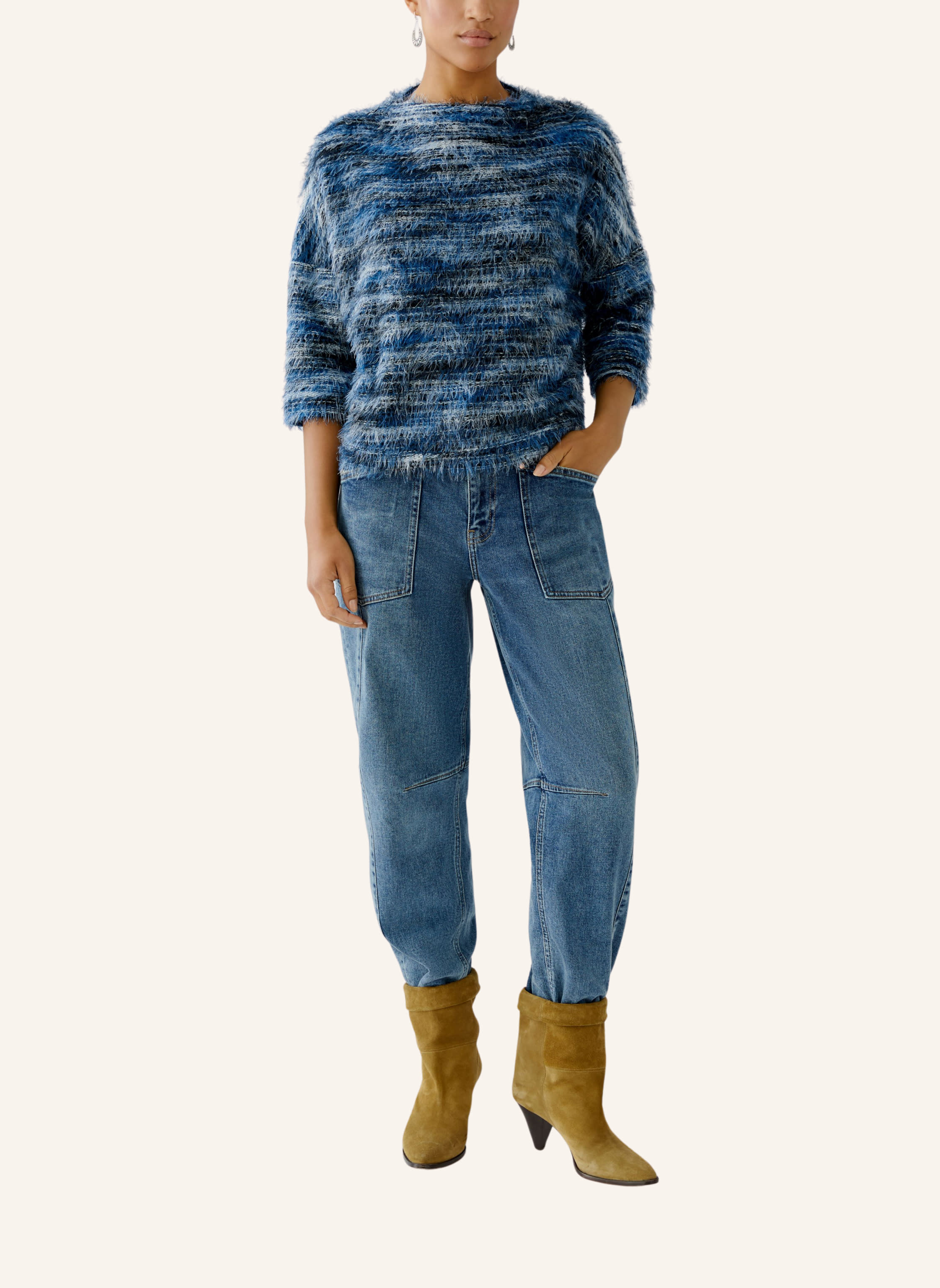 Thumbnail - Oui Sweatshirt blau