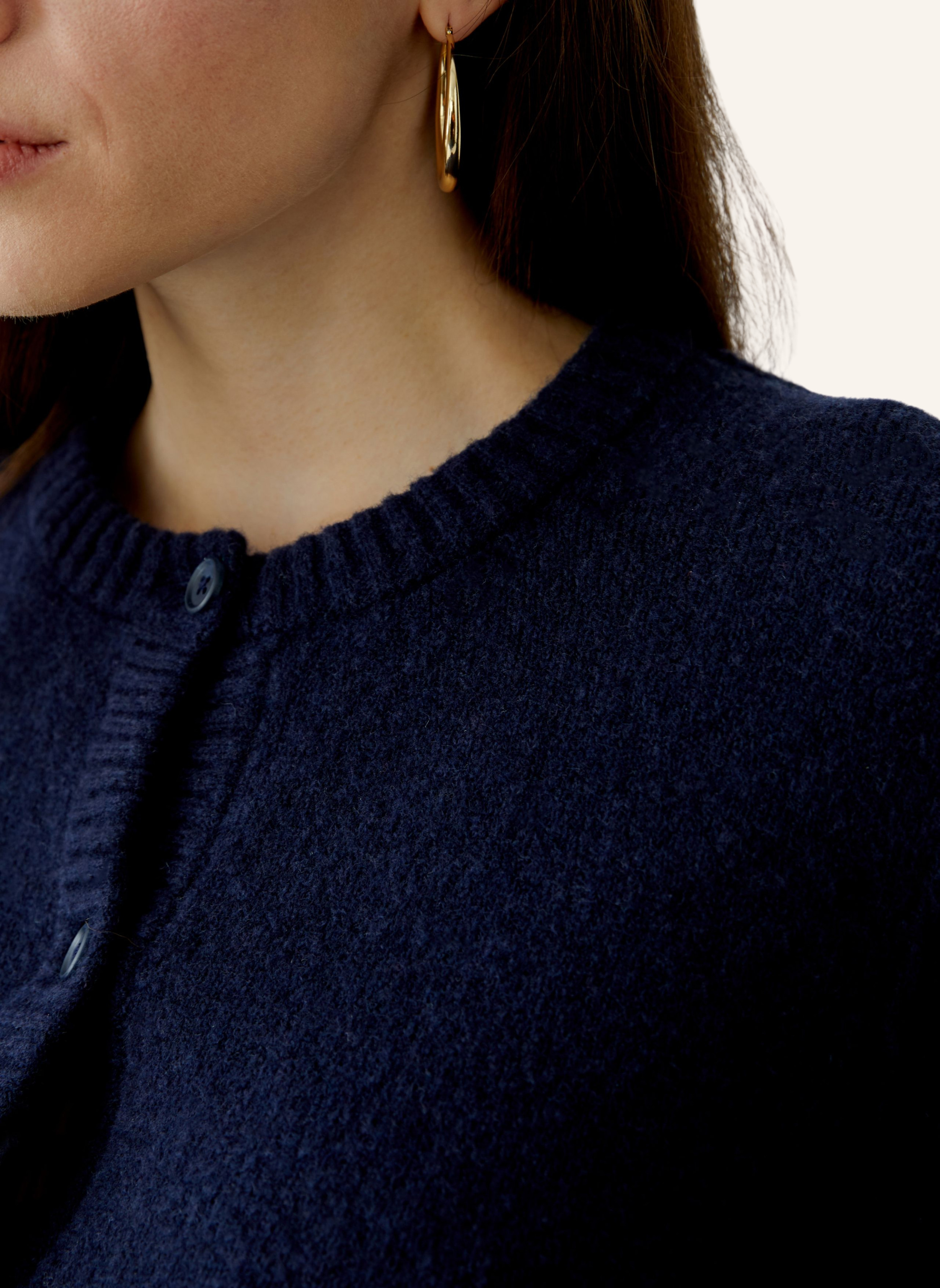 Thumbnail - Oui Strickjacke Ilaya blau