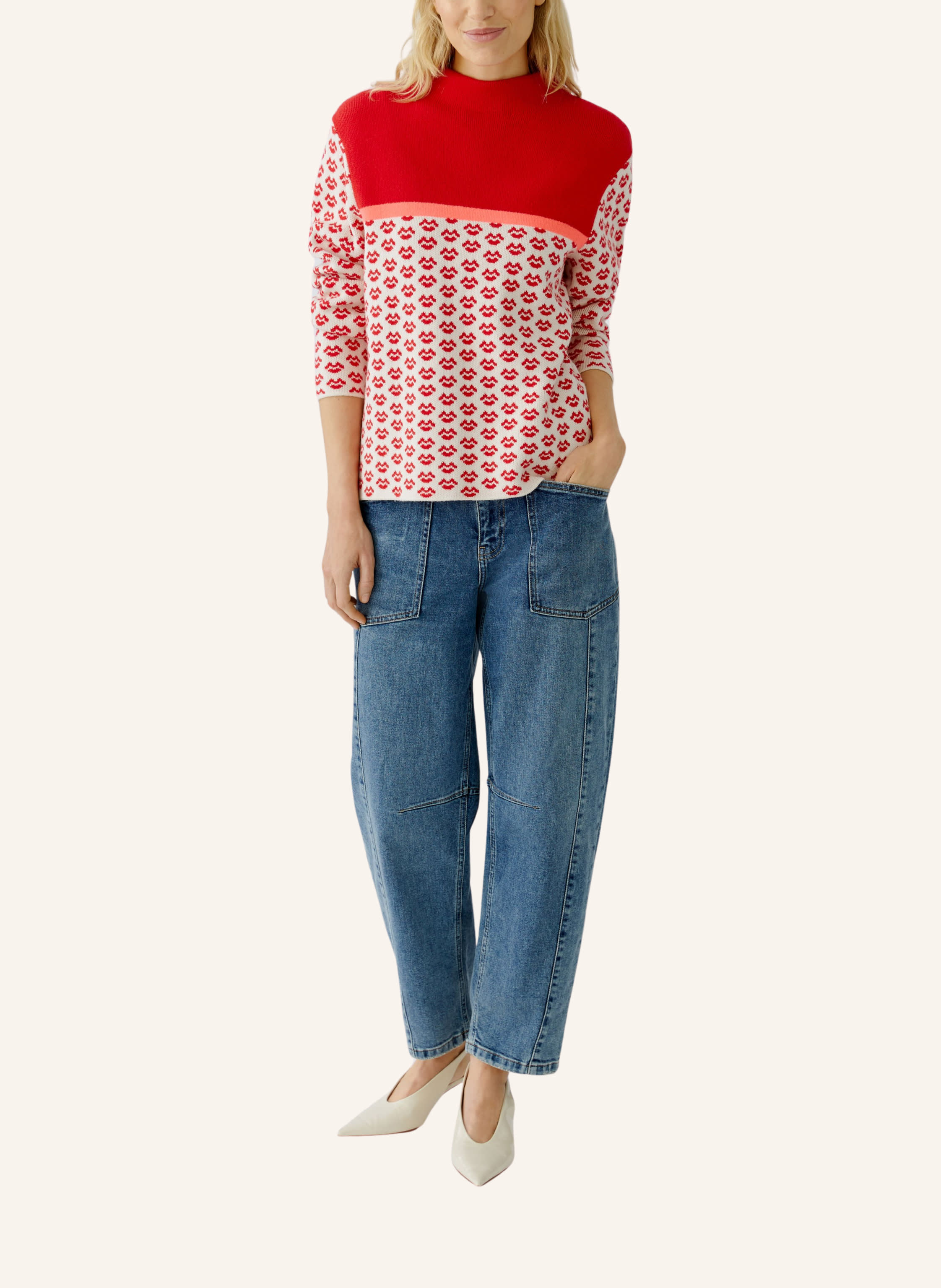 Thumbnail - Oui Pullover rot