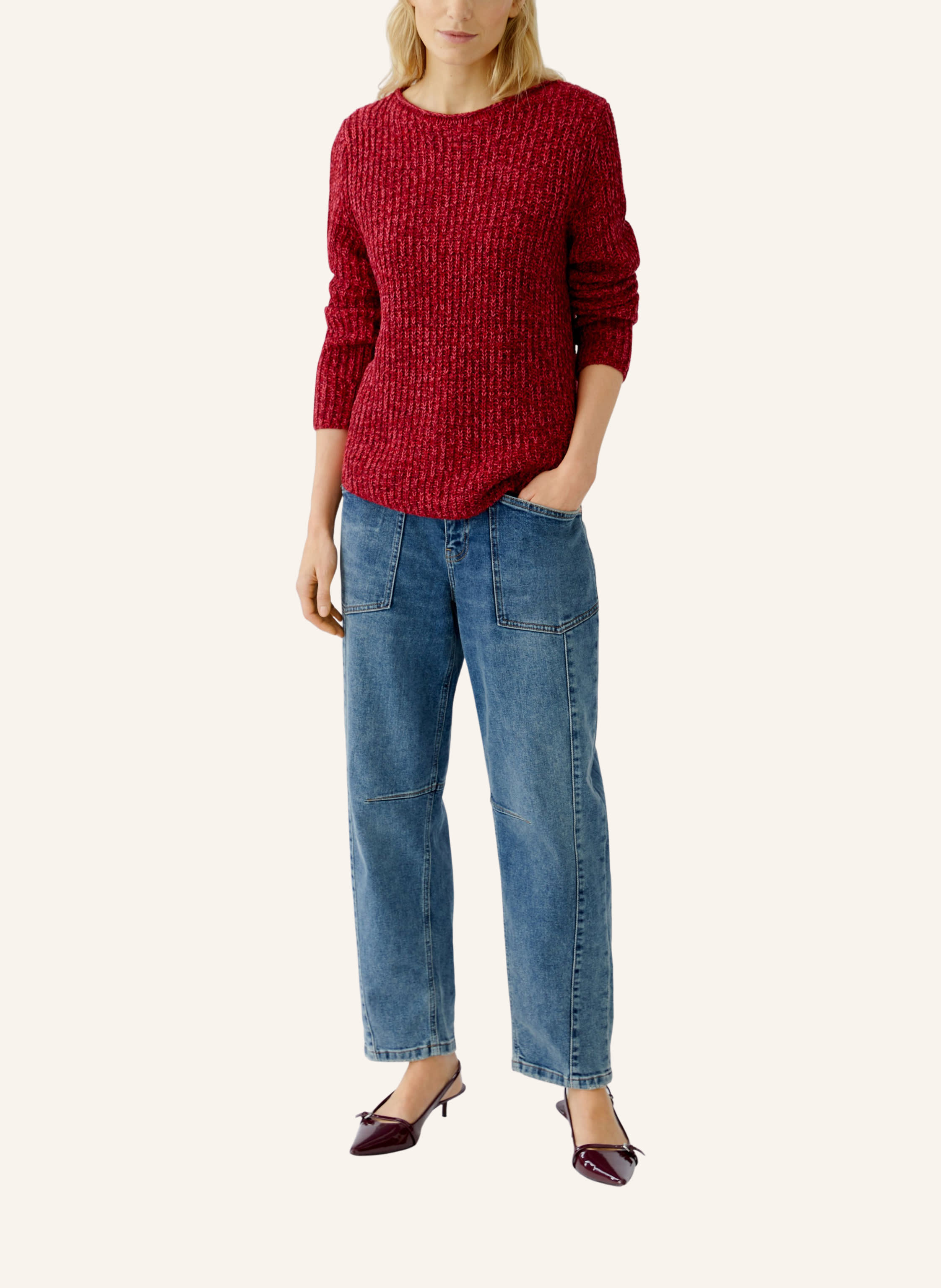Thumbnail - Oui Pullover rot