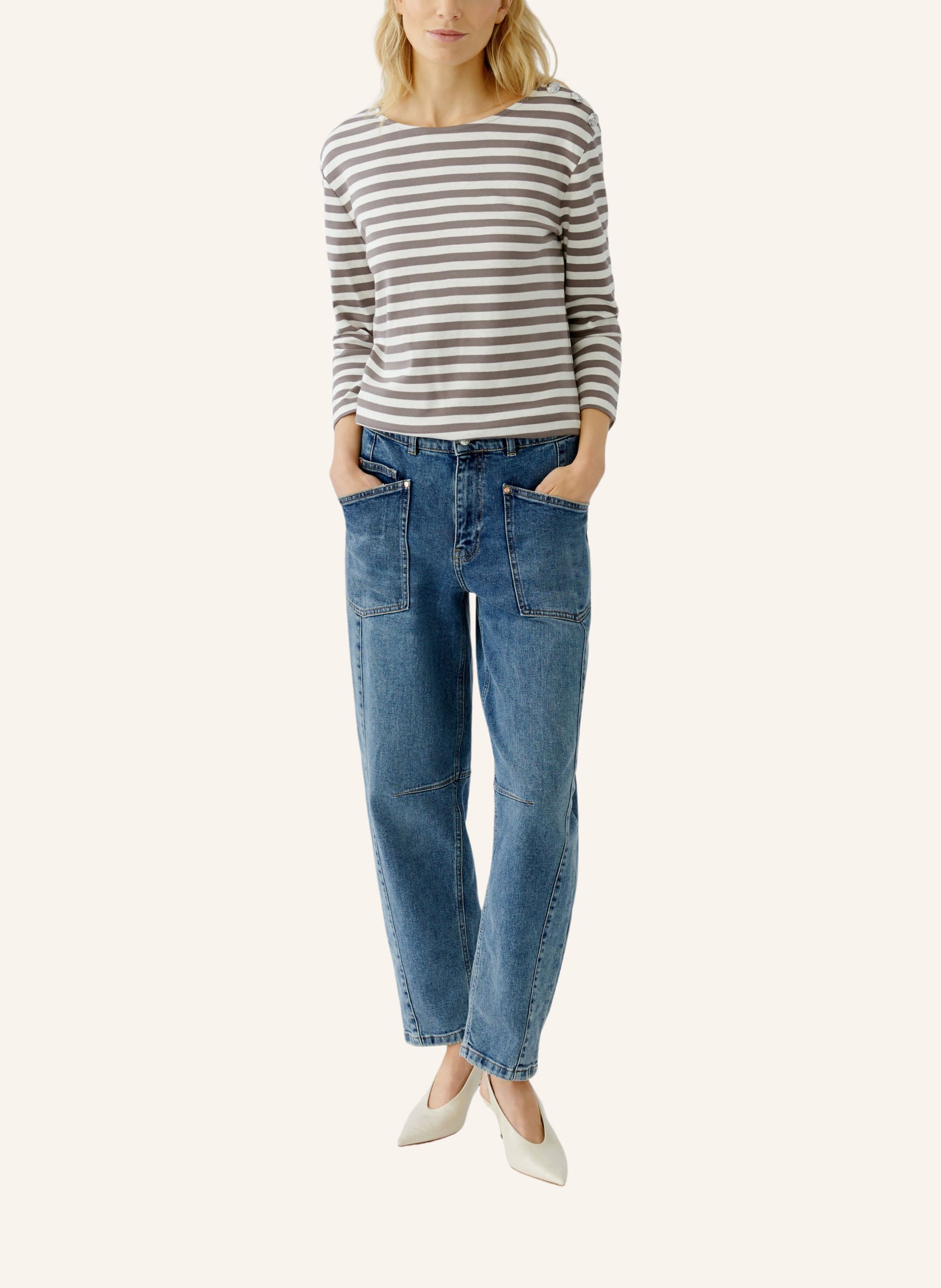 Thumbnail - Oui Longsleeve Sunala weiss