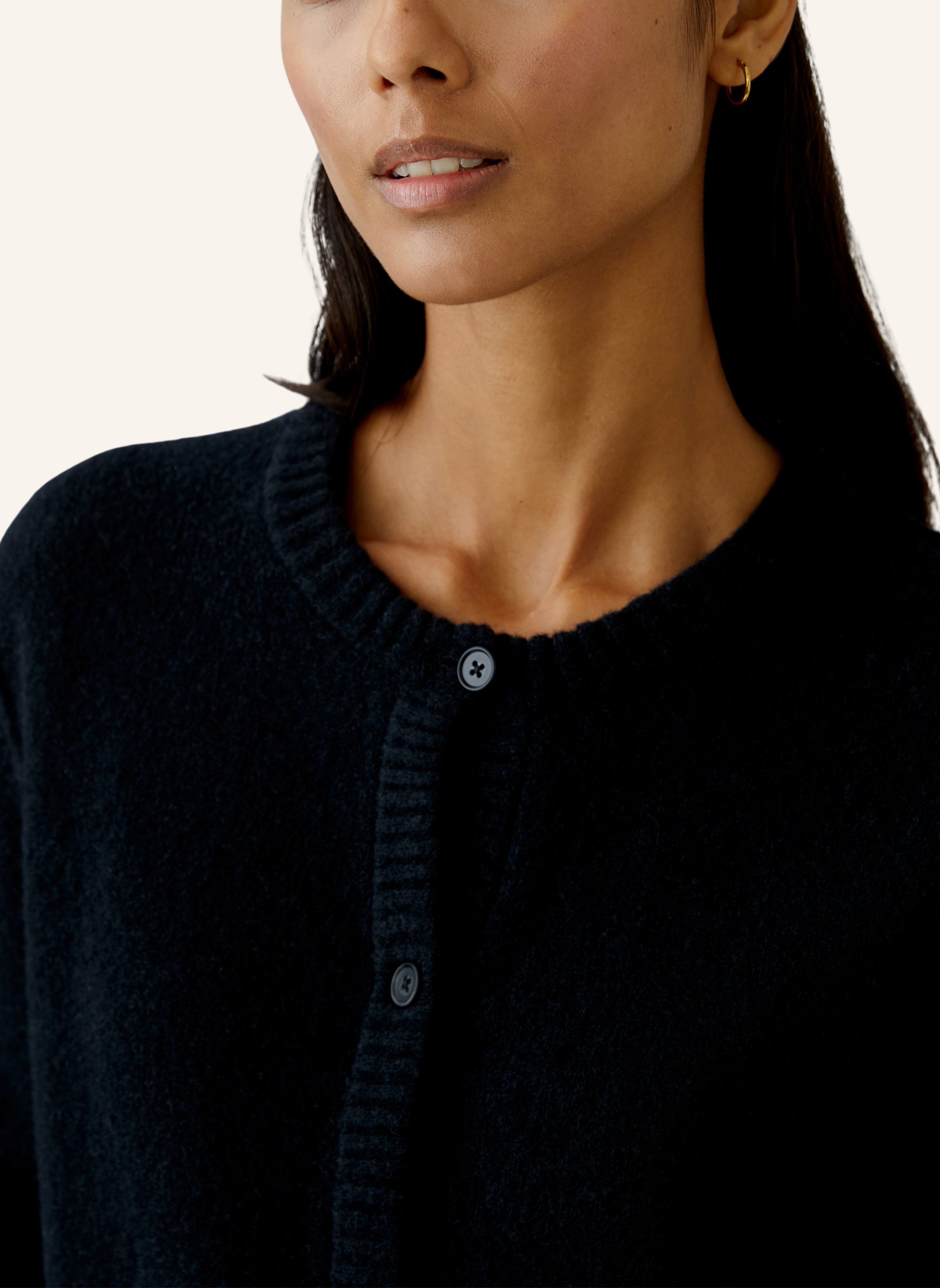 Thumbnail - Oui Strickjacke Ilaya schwarz