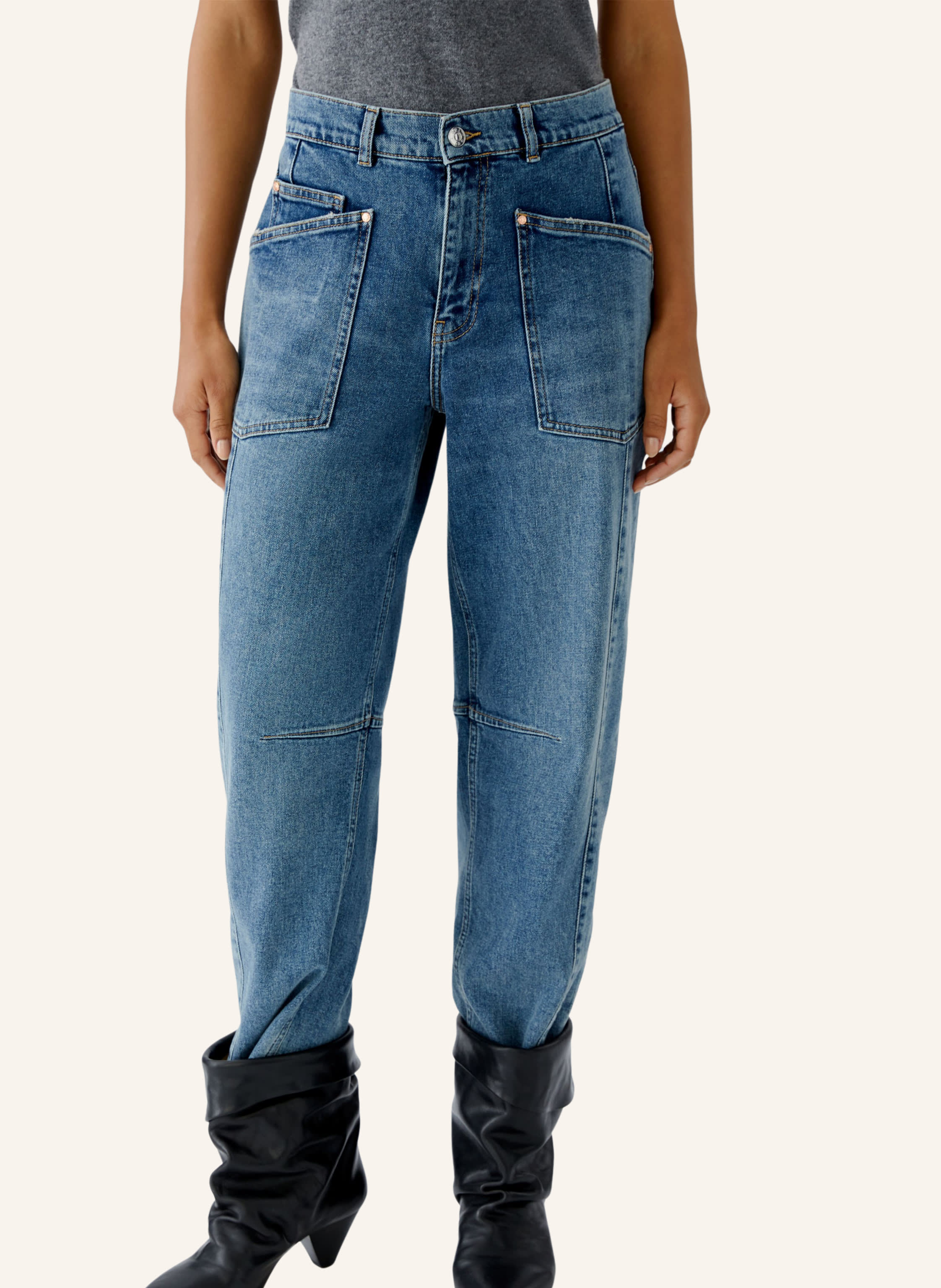 Thumbnail - Oui Jeans blau