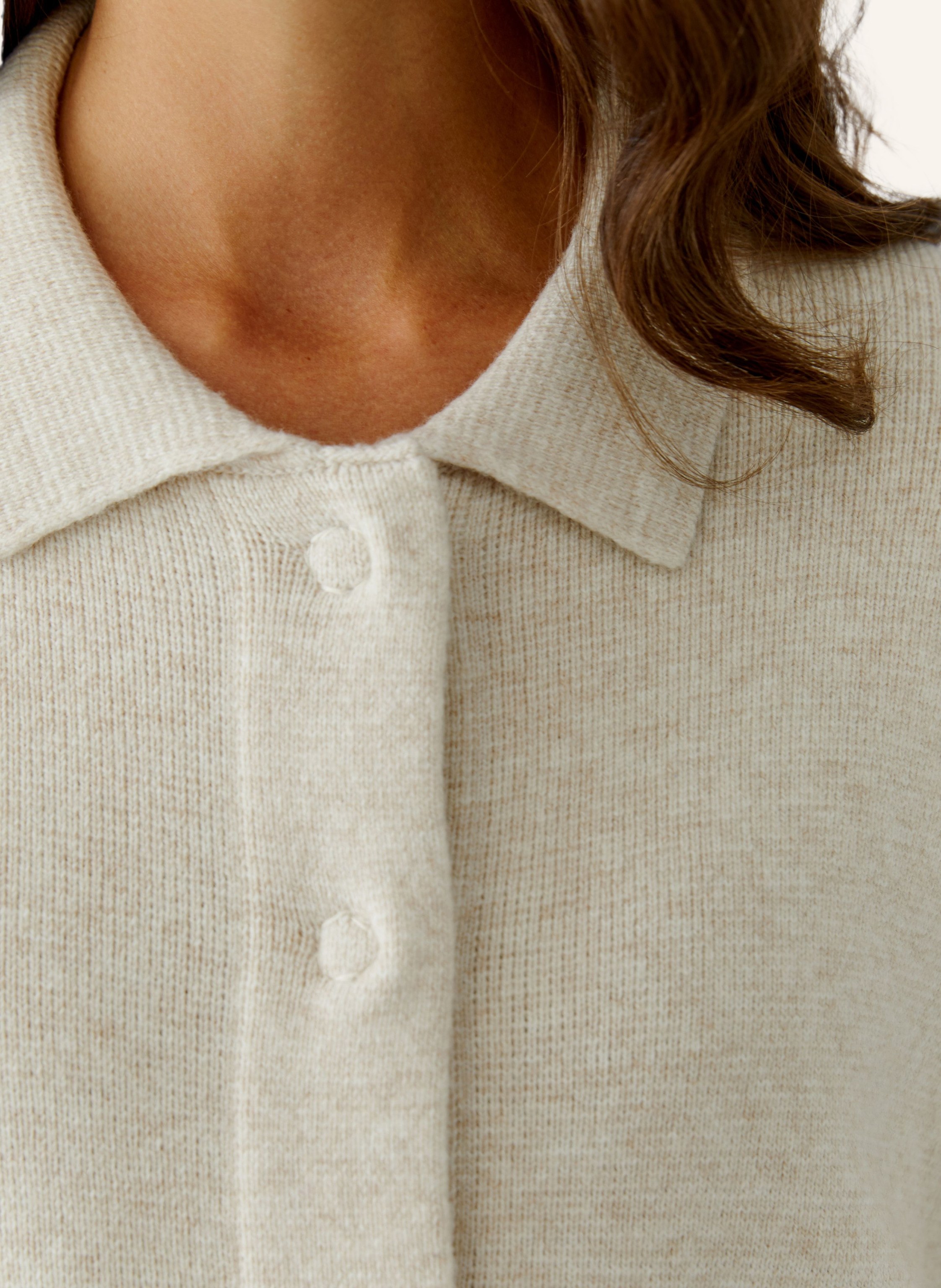 Thumbnail - Oui Strickjacke weiss
