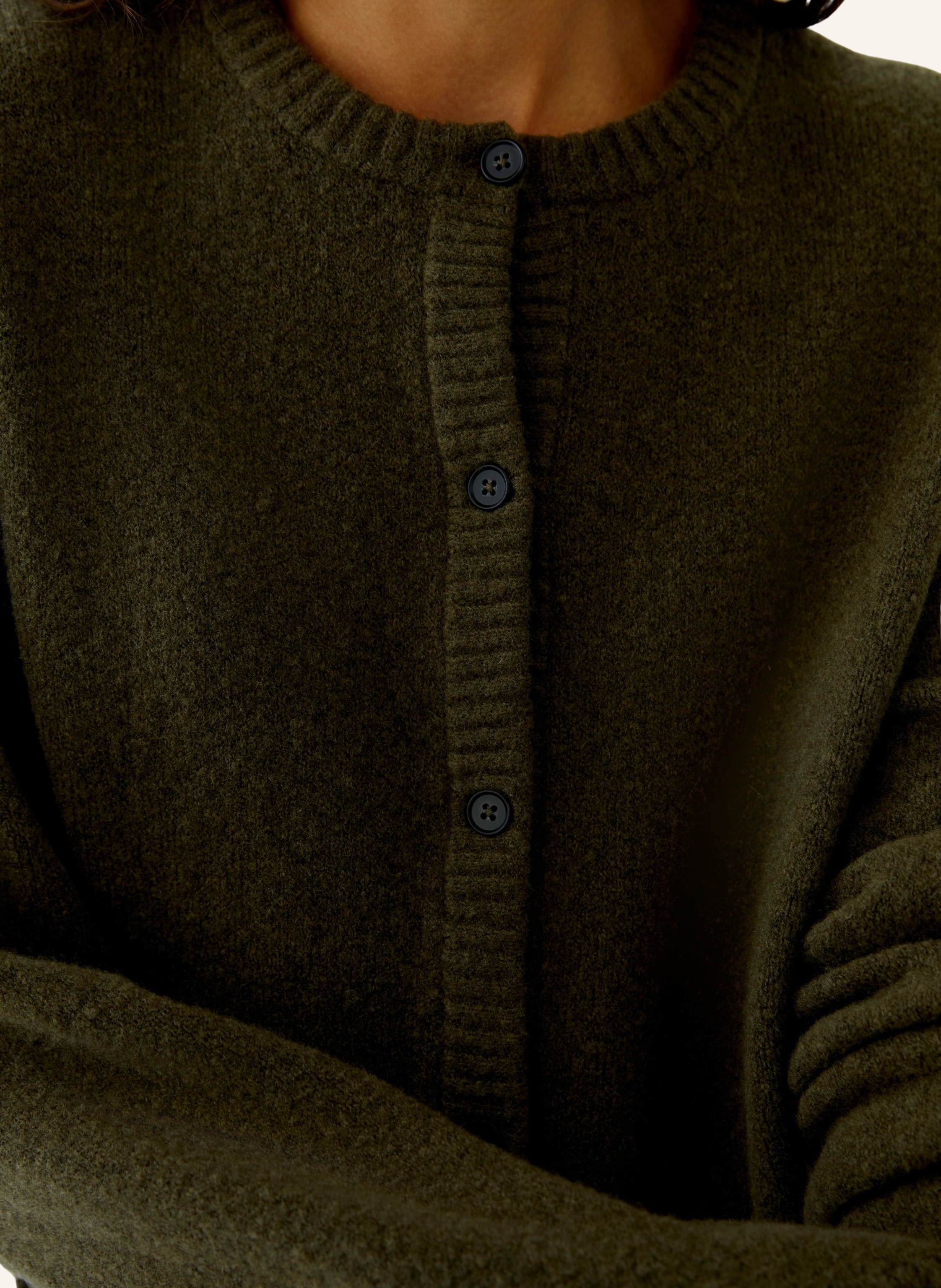 Thumbnail - Oui Strickjacke Ilaya gruen