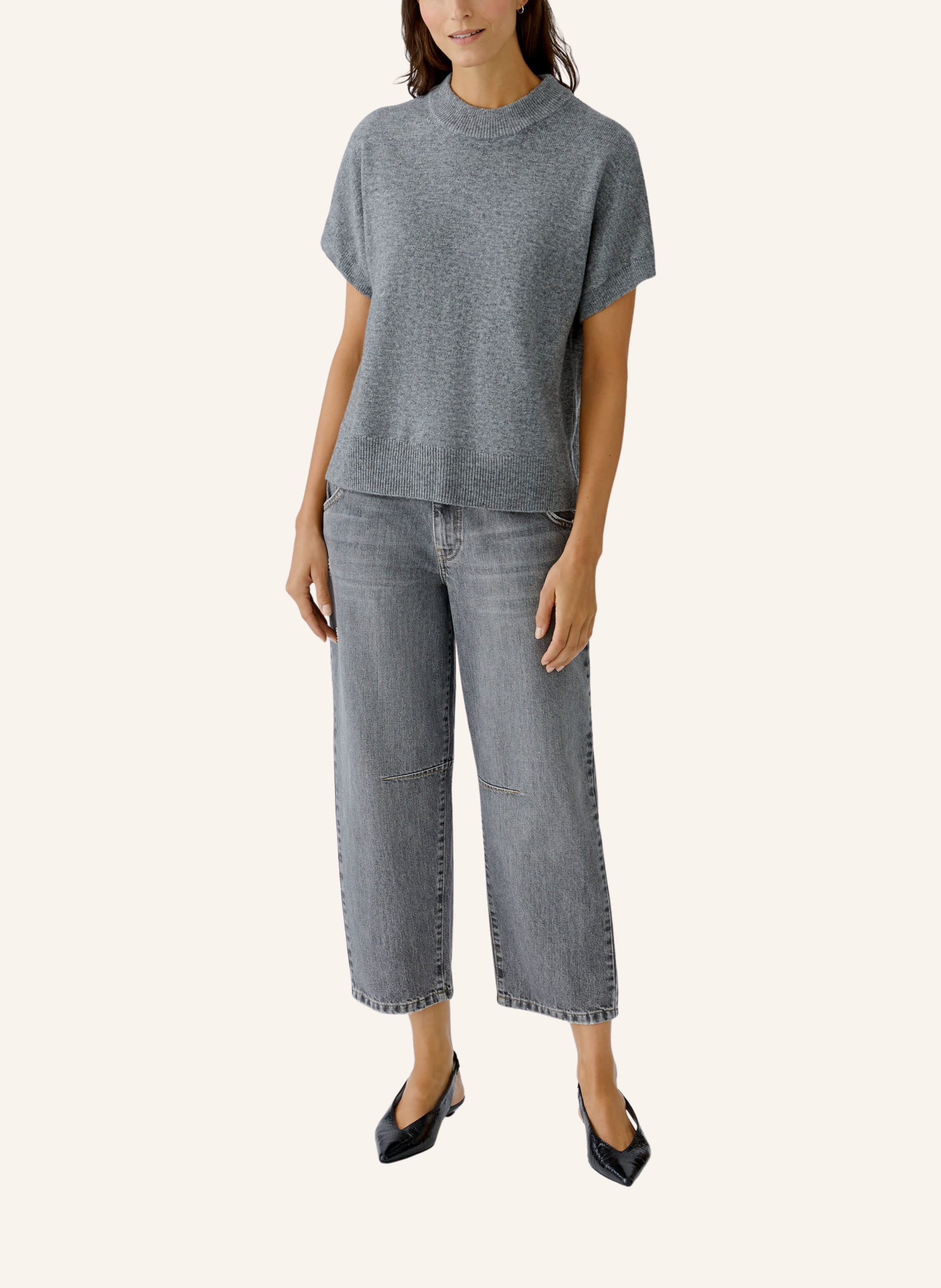 Thumbnail - Oui Pullover grau