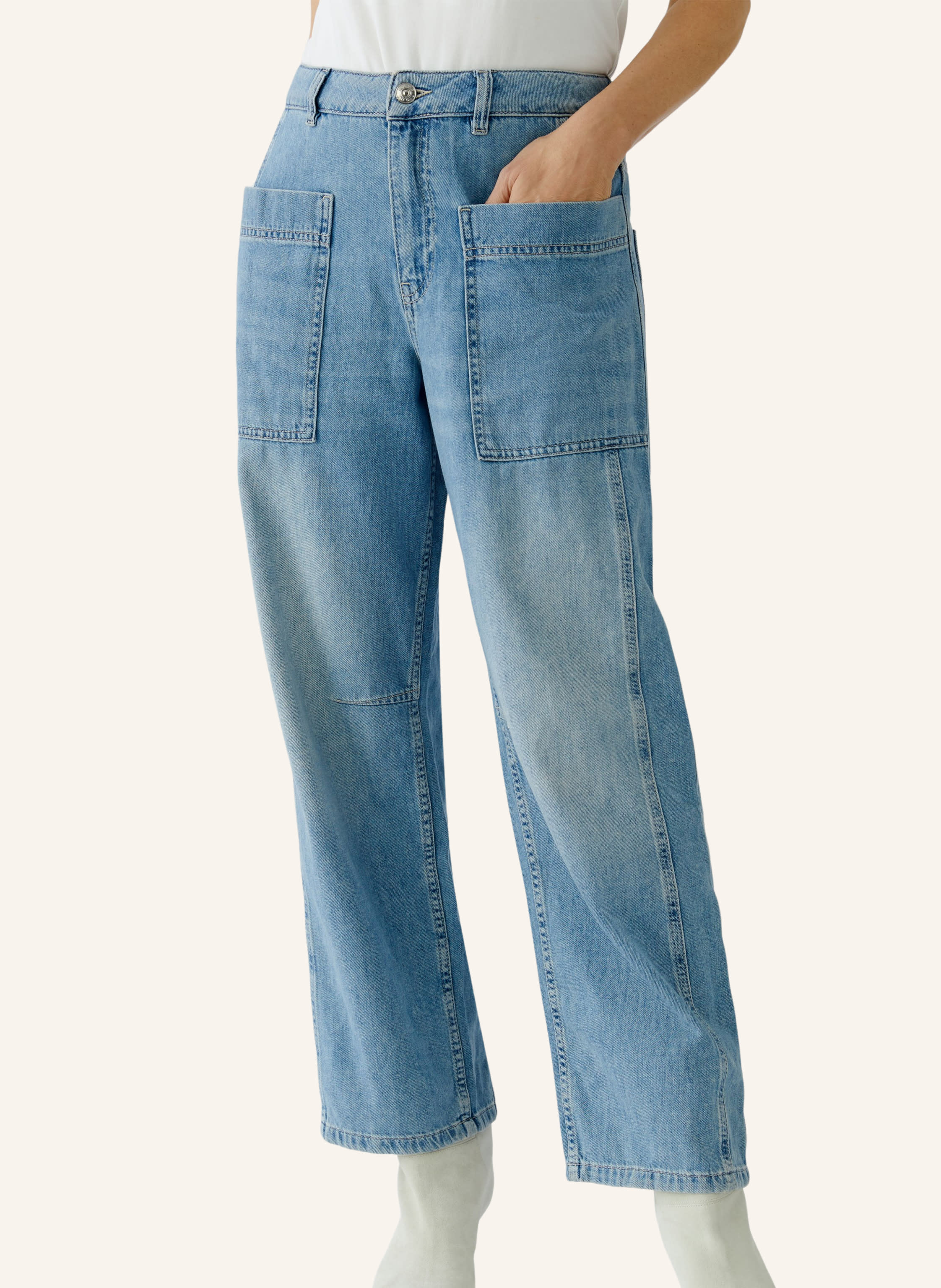 Thumbnail - Oui Jeans blau