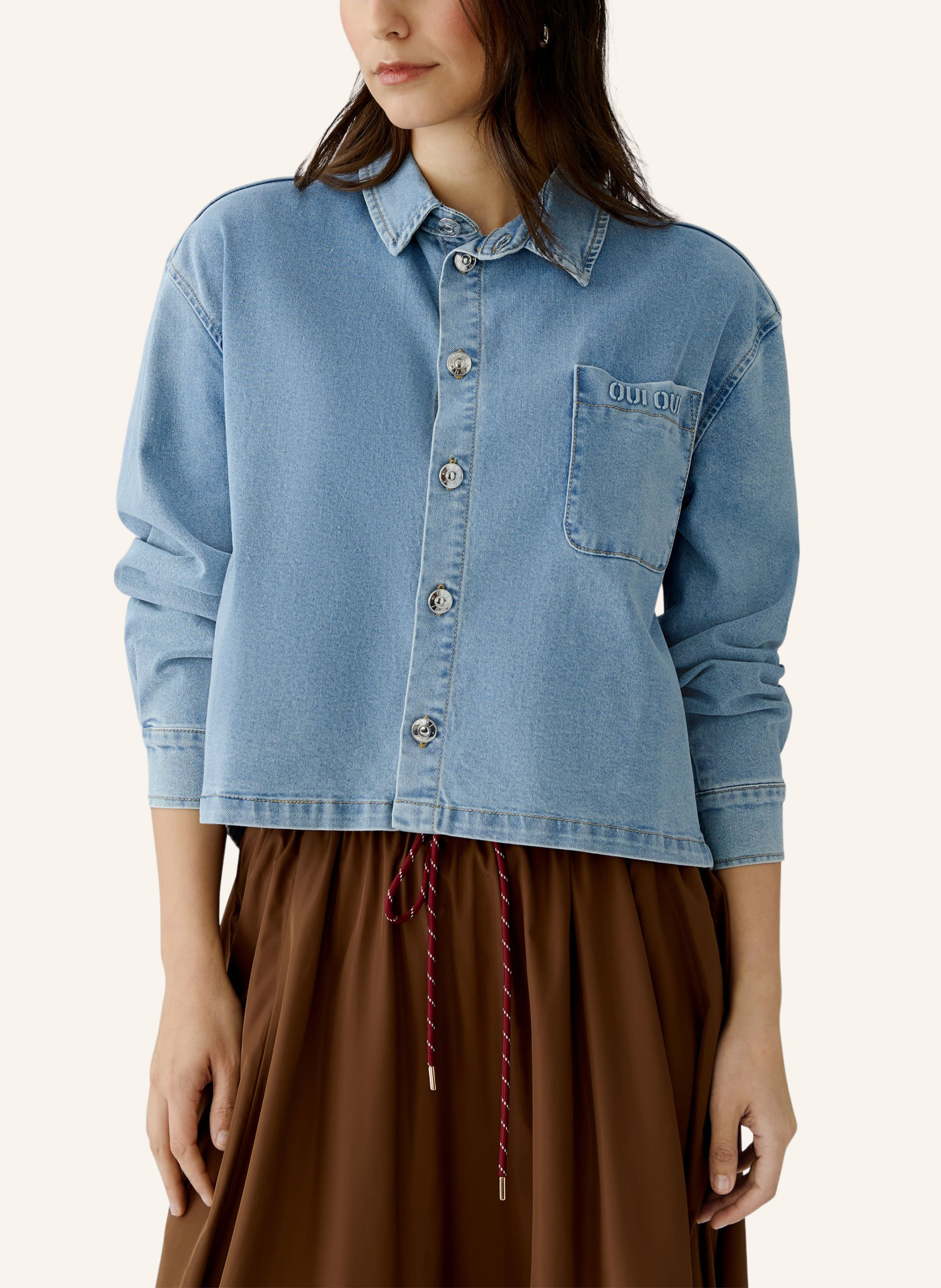 Thumbnail - Oui Bluse blau