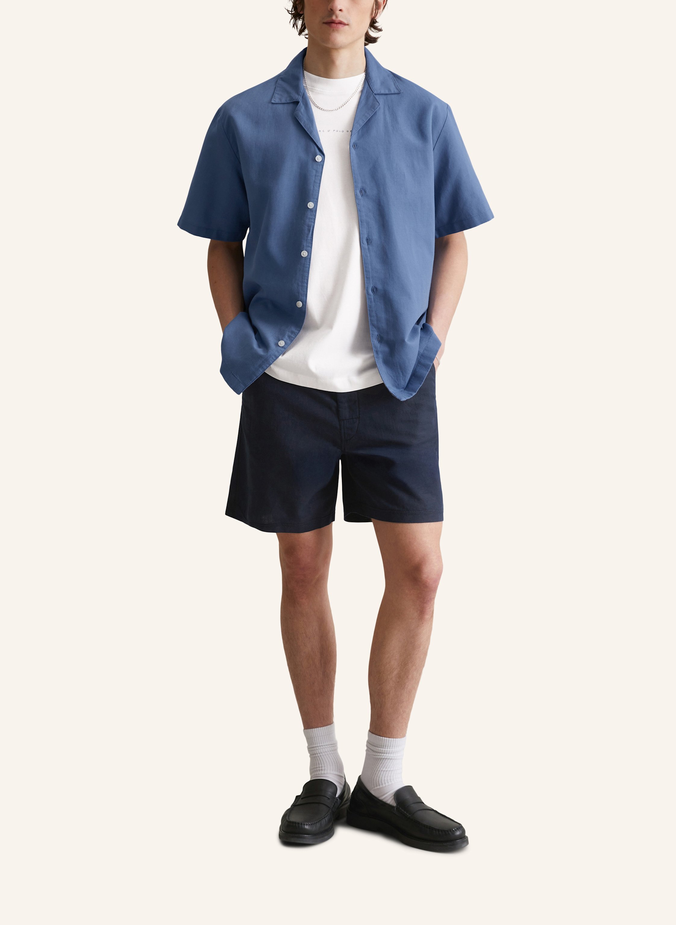 Thumbnail - Marc O'polo Denim Kurzarm-Hemd blau