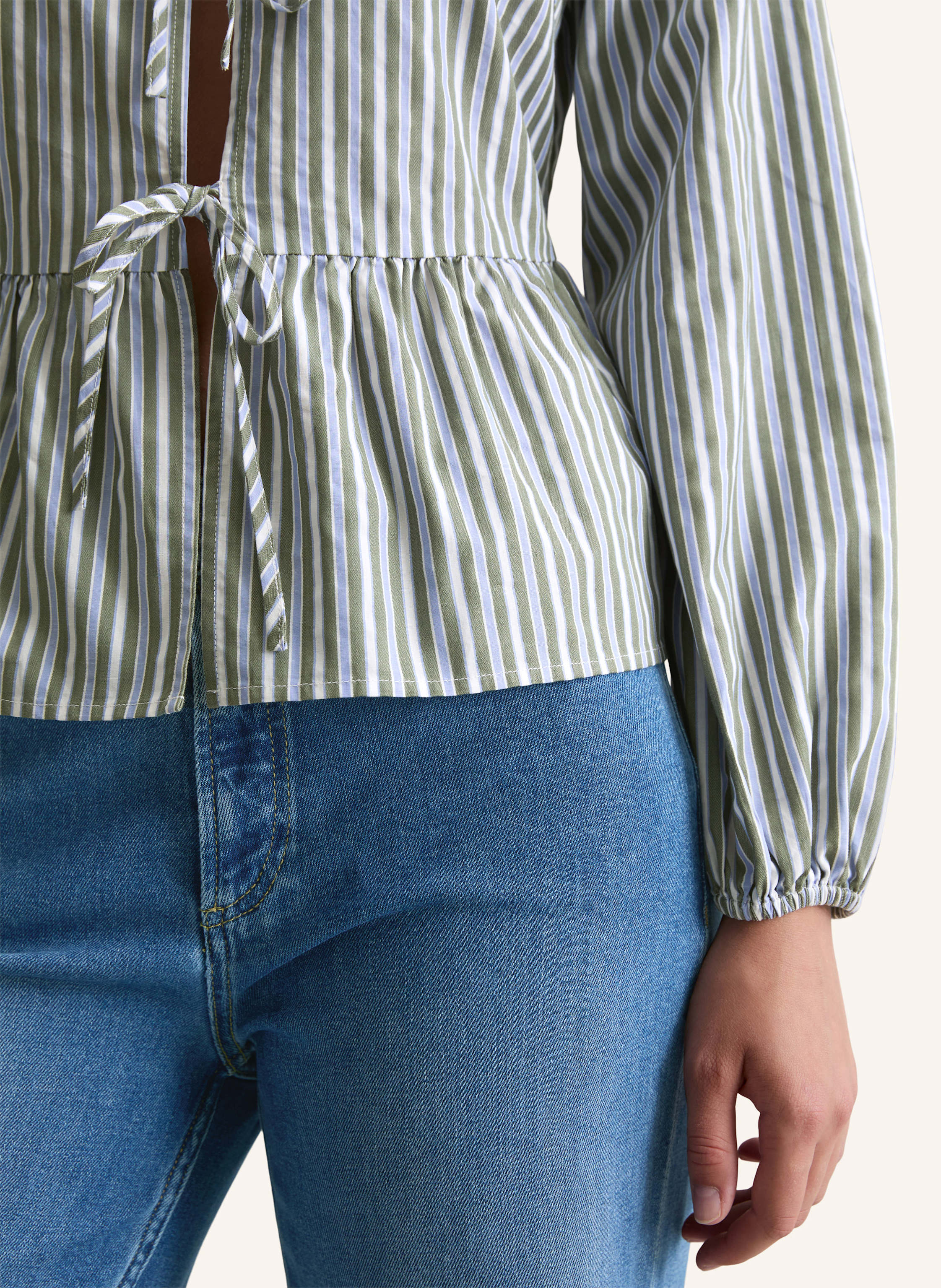 Thumbnail - Marc O'polo Denim Streifenbluse gruen