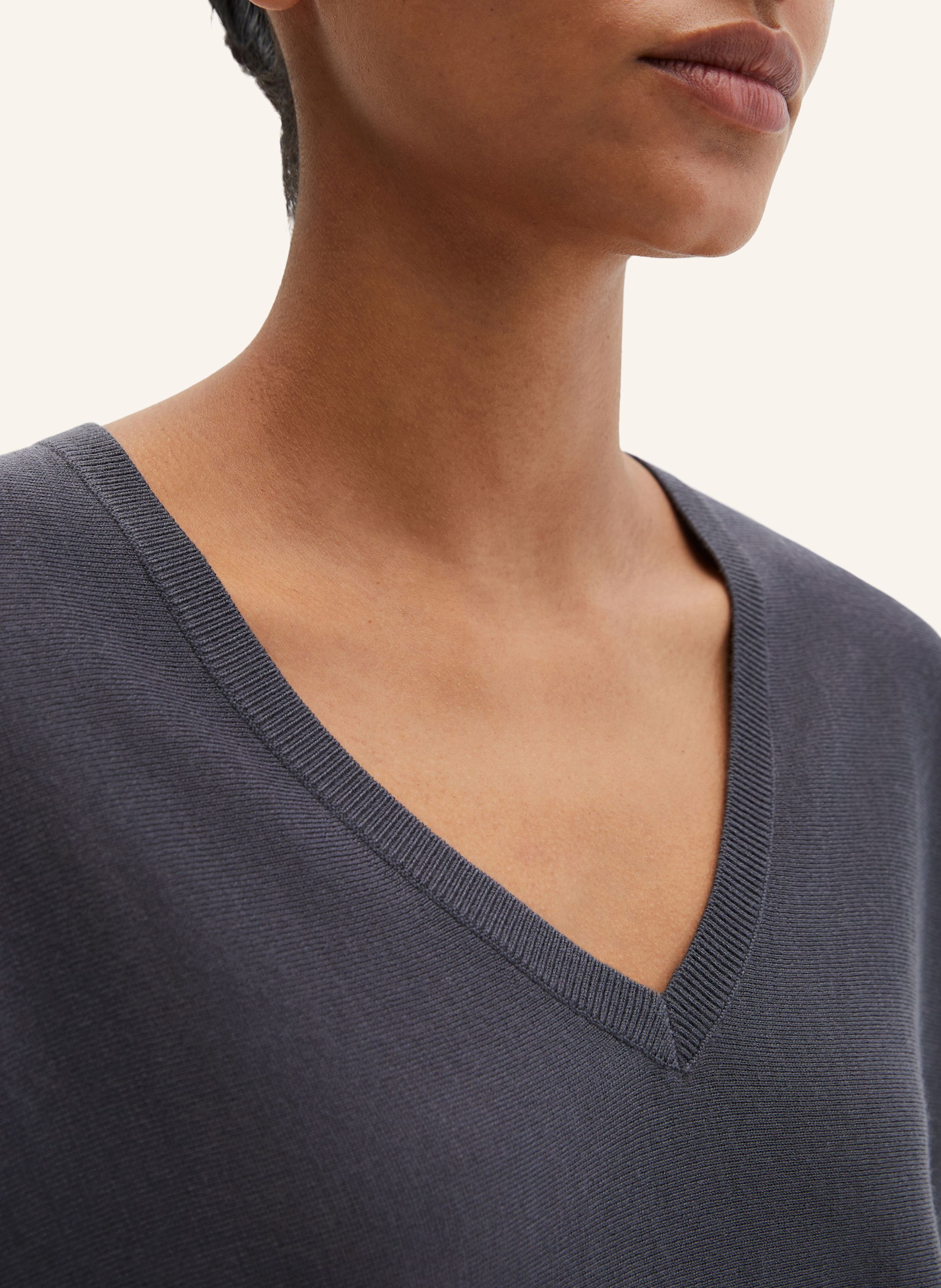 Thumbnail - Marc O'polo V-Neck-Pullover grau