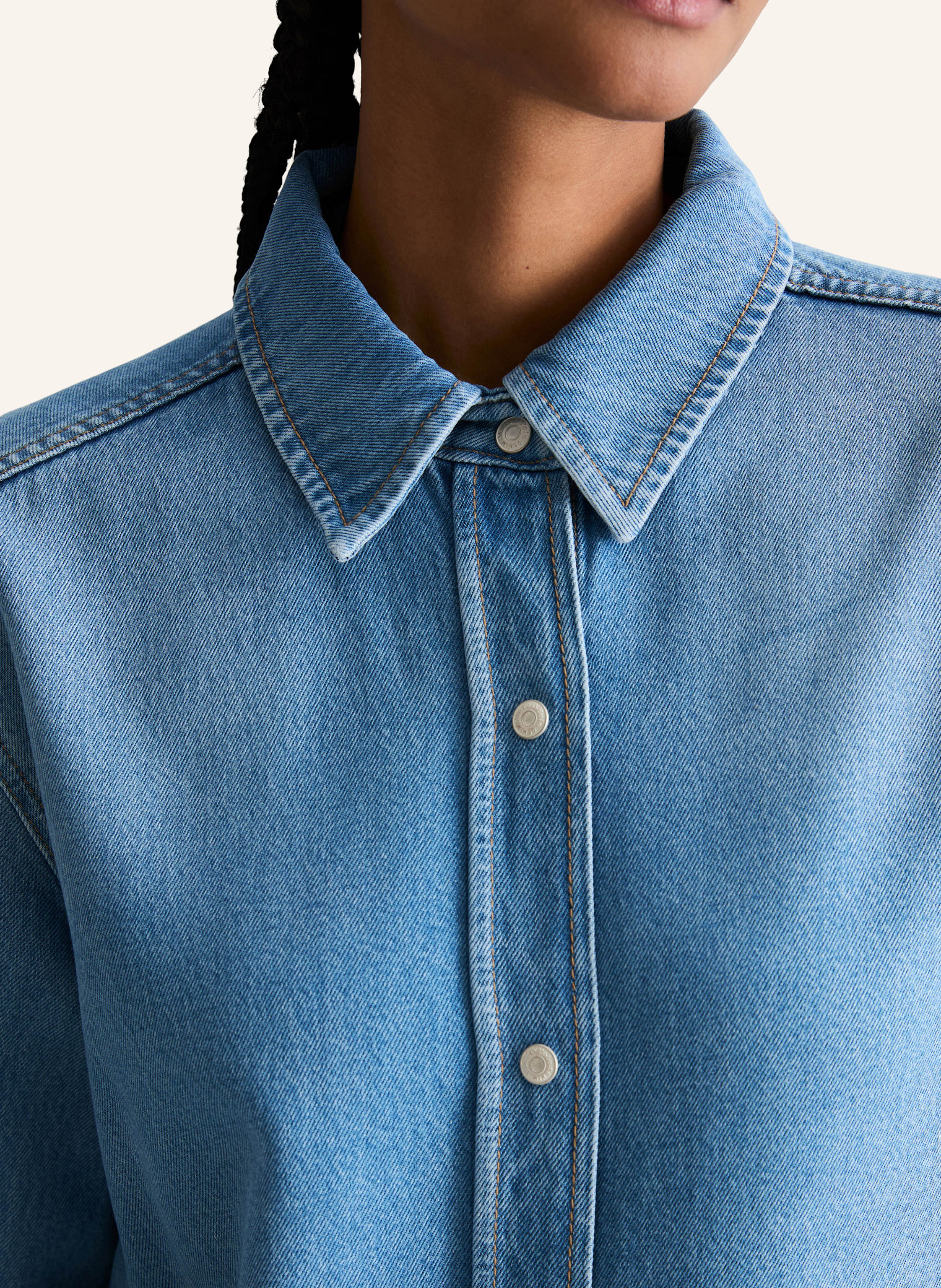 Thumbnail - Marc O'polo Denim Denim-Bluse blau