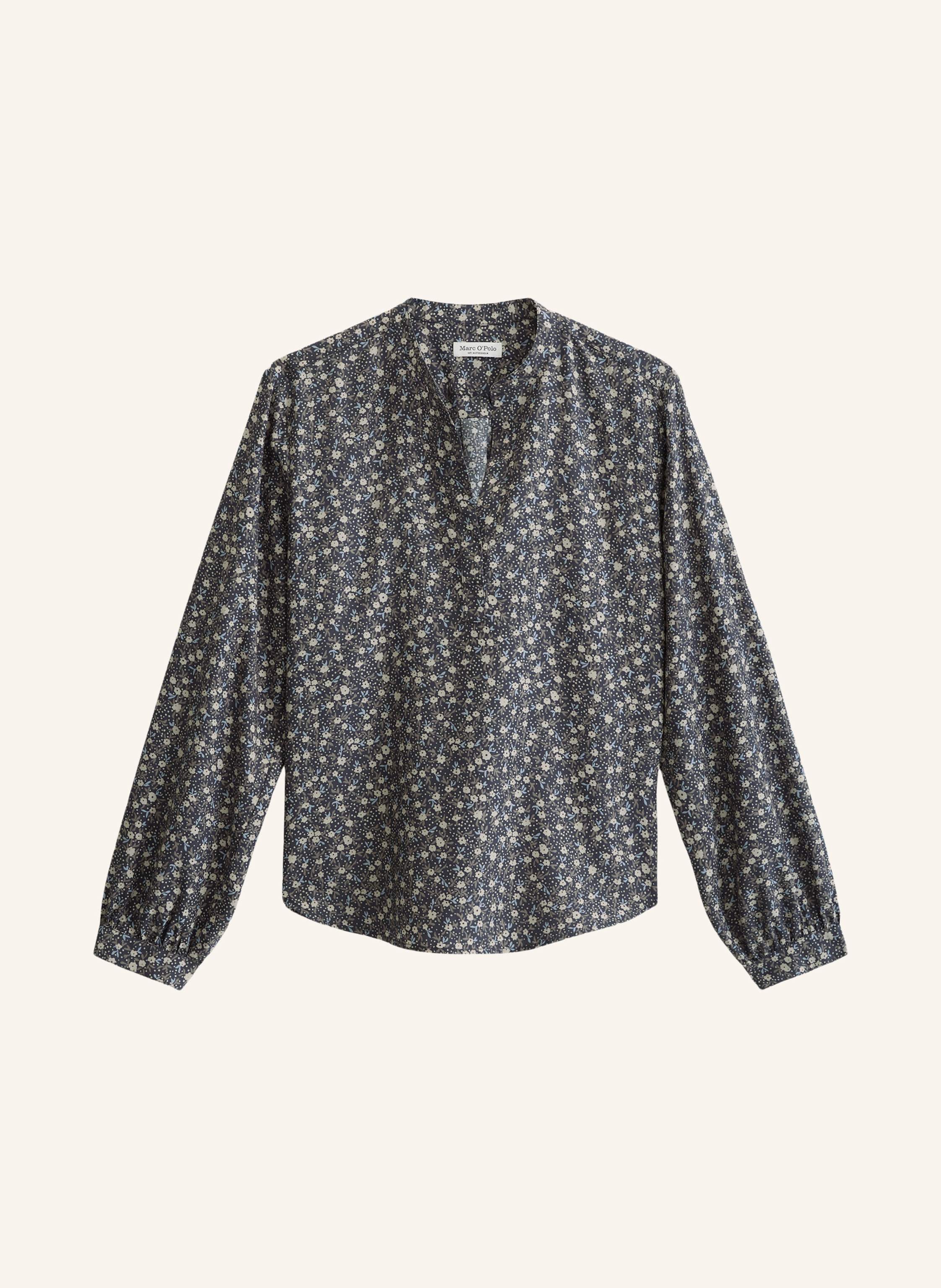 Marc O'polo Print-Bluse grau
