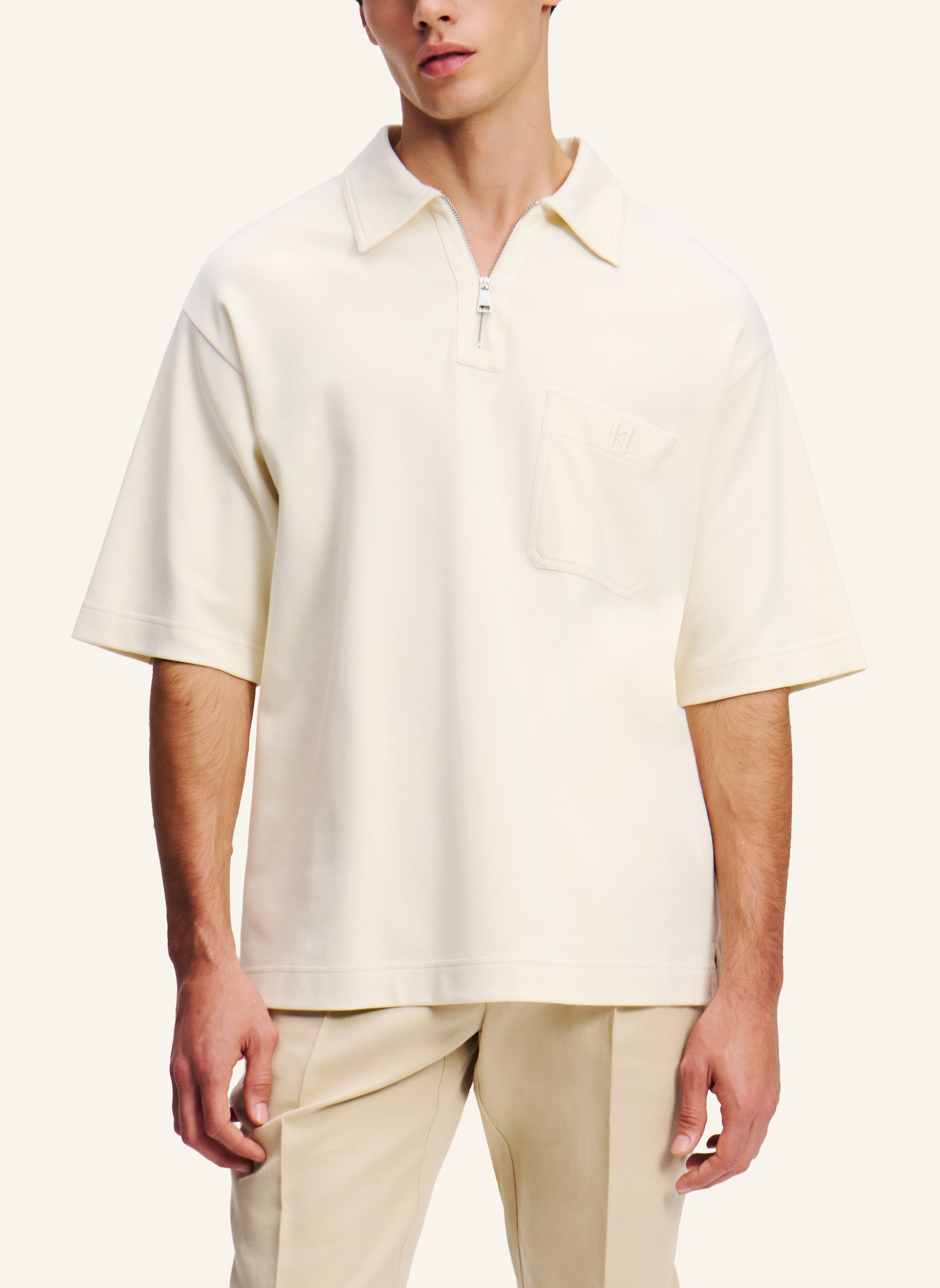 Thumbnail - Karl Lagerfeld Poloshirt beige
