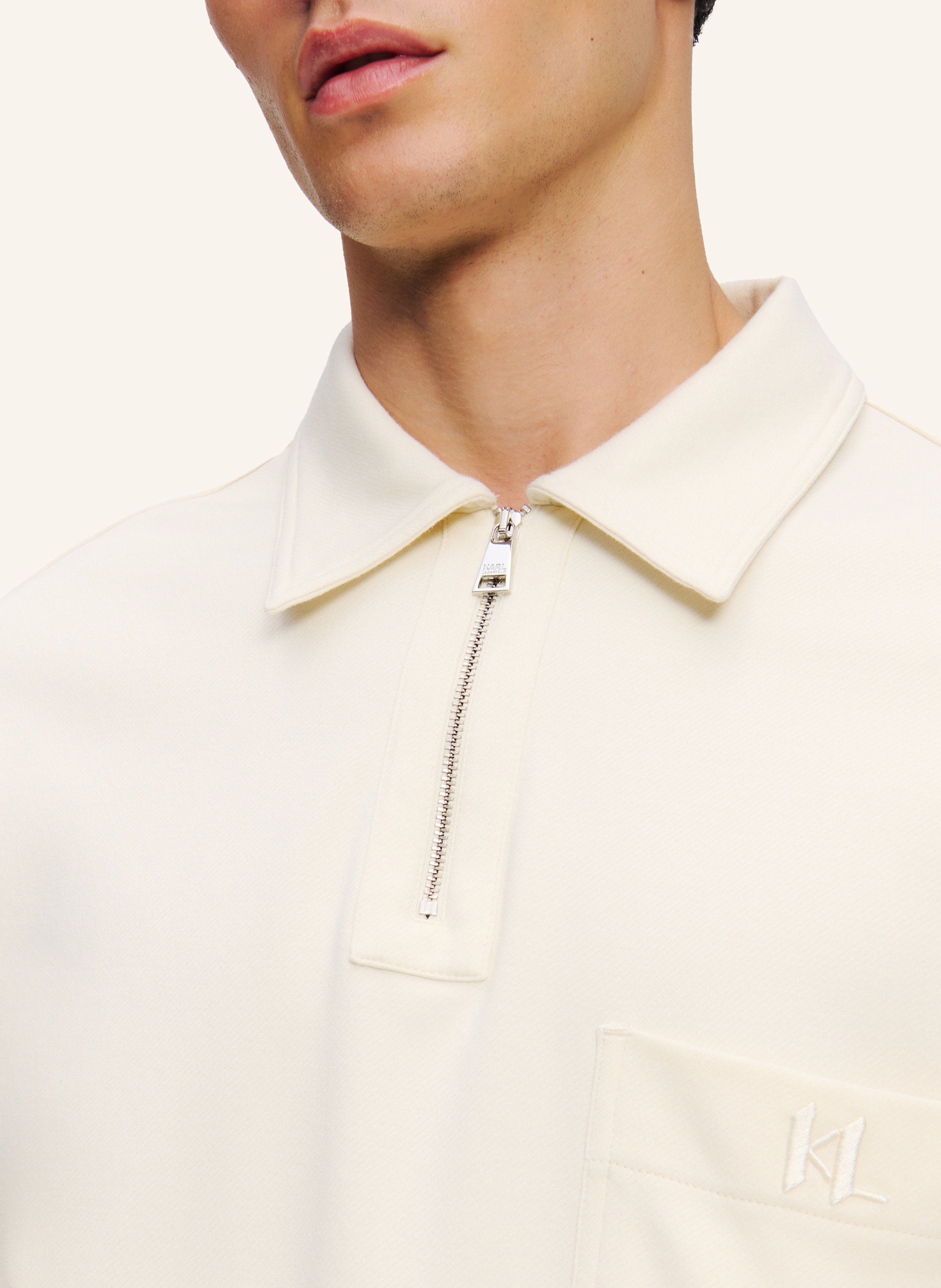 Thumbnail - Karl Lagerfeld Poloshirt beige
