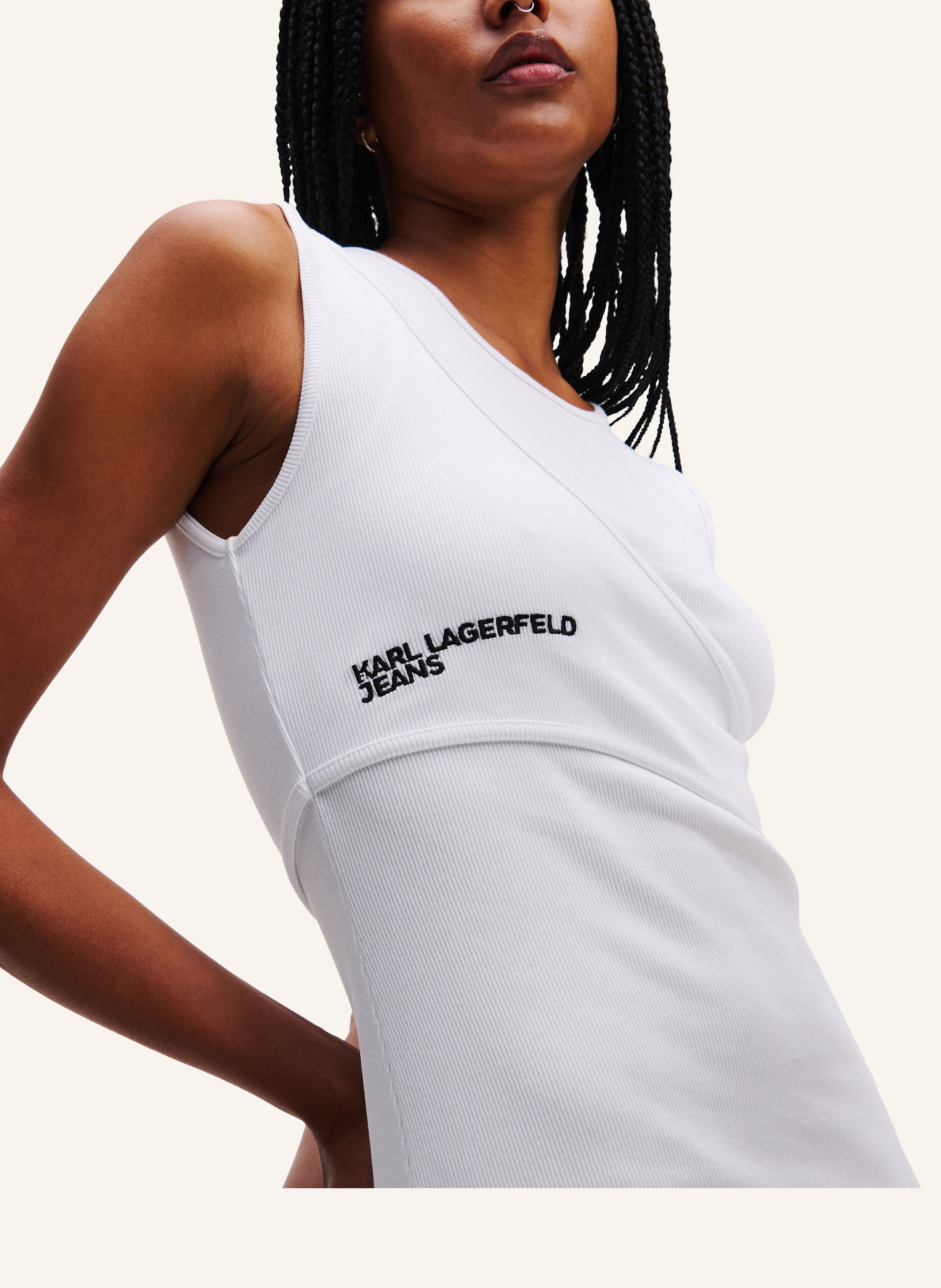 Thumbnail - Karl Lagerfeld Jeans Kleid weiss