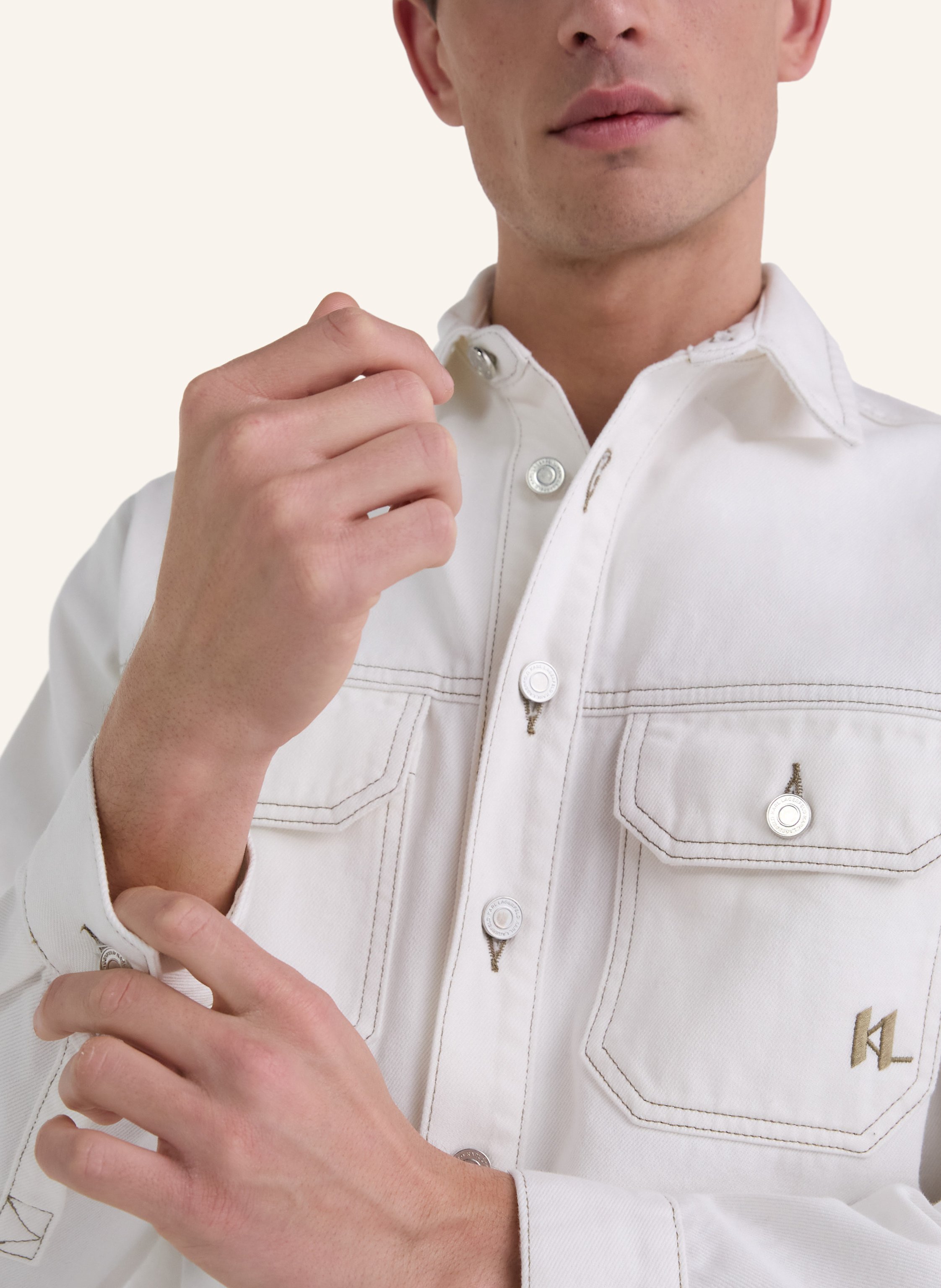 Thumbnail - Karl Lagerfeld Overshirt beige