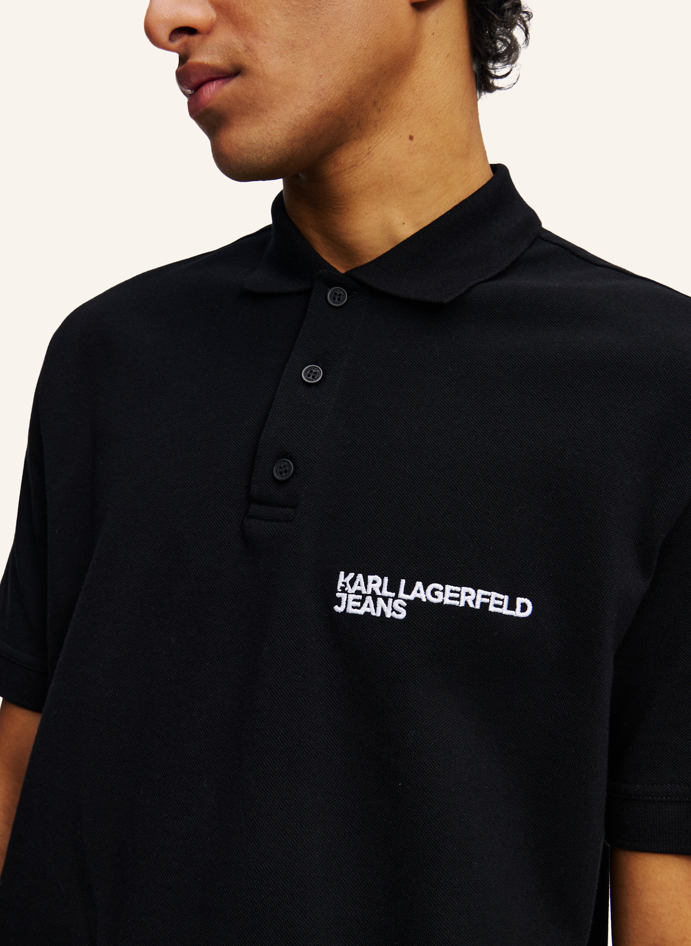 Thumbnail - Karl Lagerfeld Jeans Poloshirt schwarz