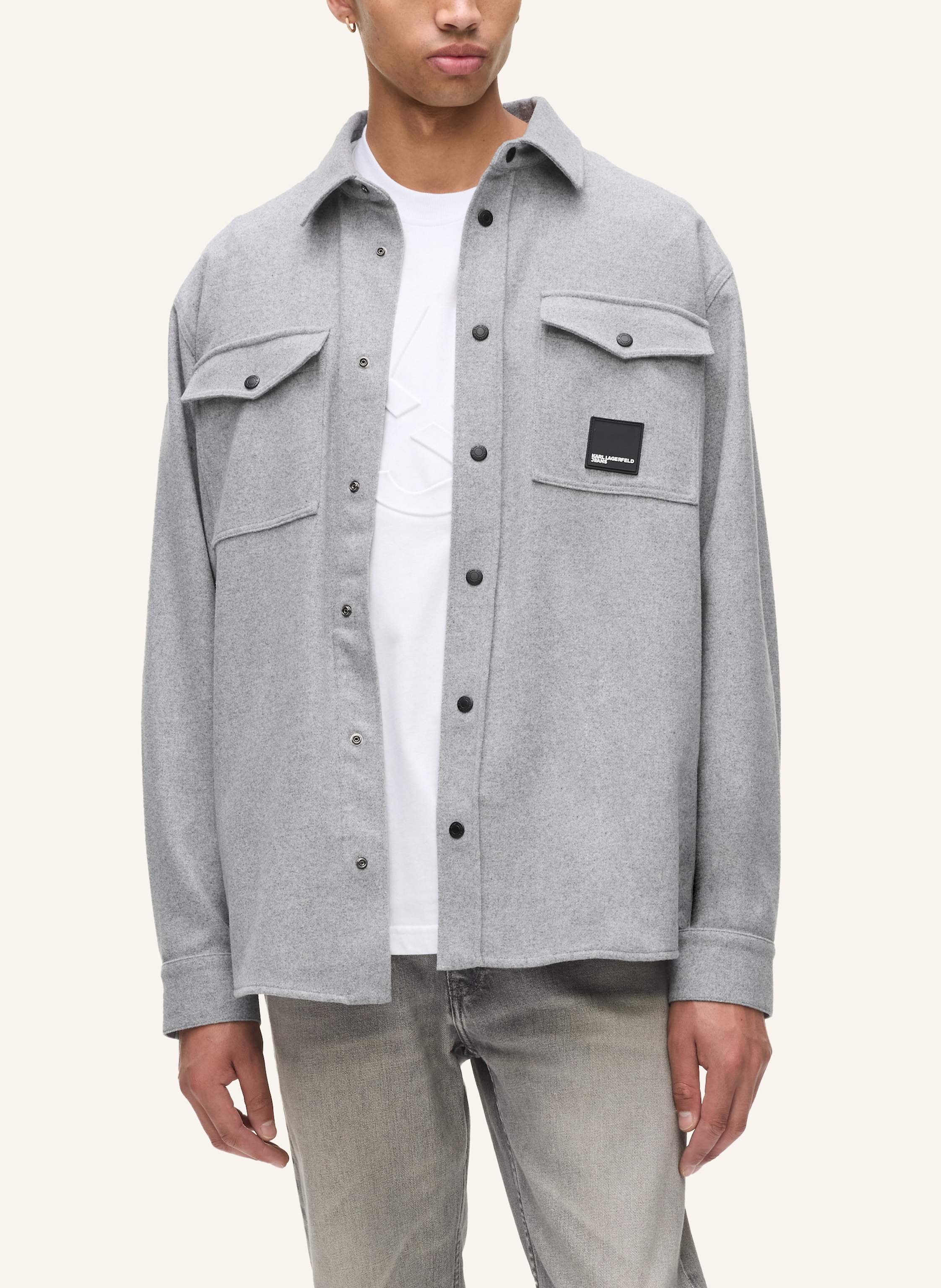 Thumbnail - Karl Lagerfeld Jeans Hemd grau