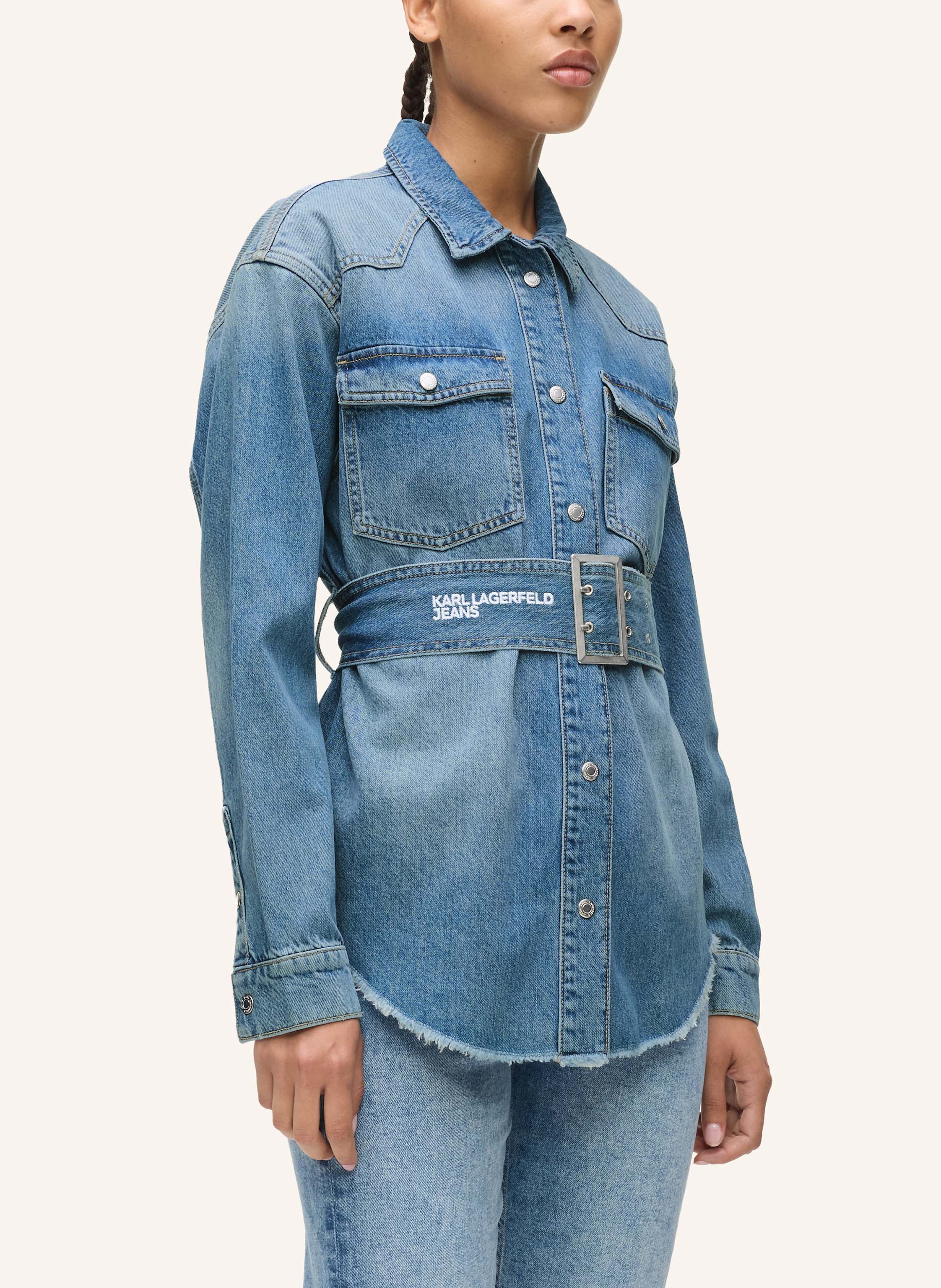 Thumbnail - Karl Lagerfeld Jeans Bluse blau