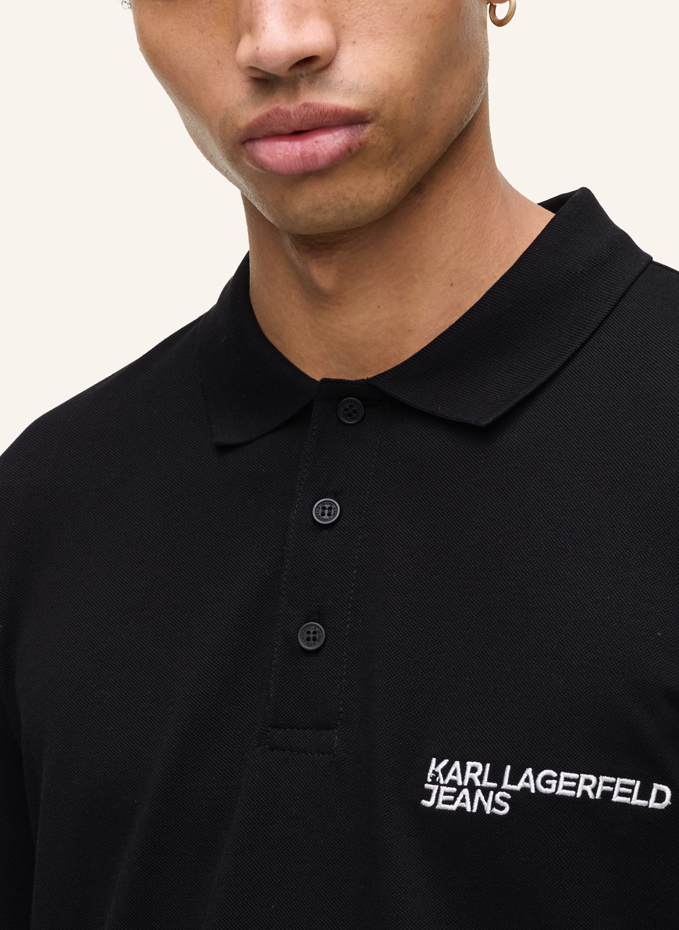 Thumbnail - Karl Lagerfeld Jeans Poloshirt schwarz