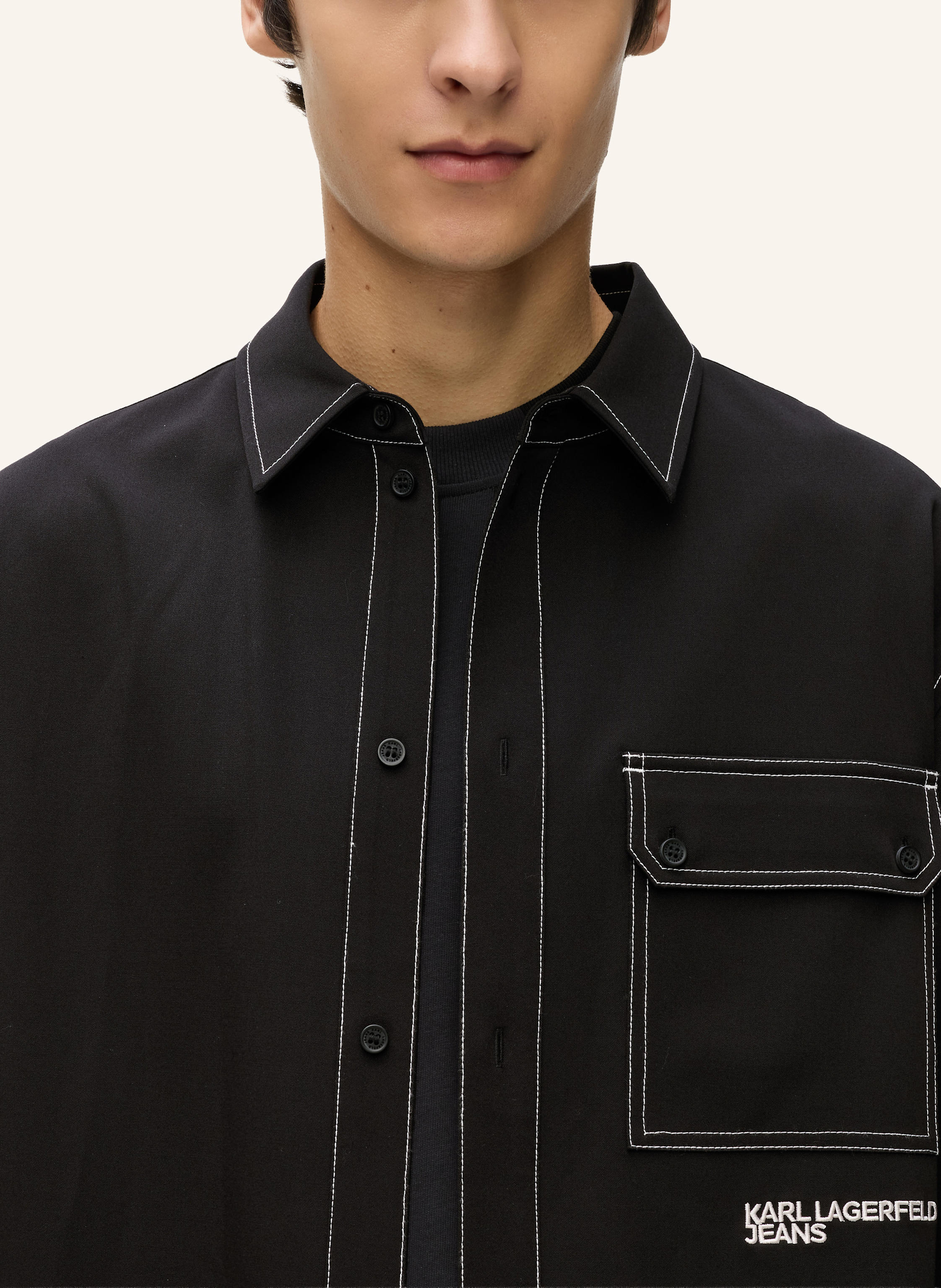 Thumbnail - Karl Lagerfeld Jeans Hemd schwarz