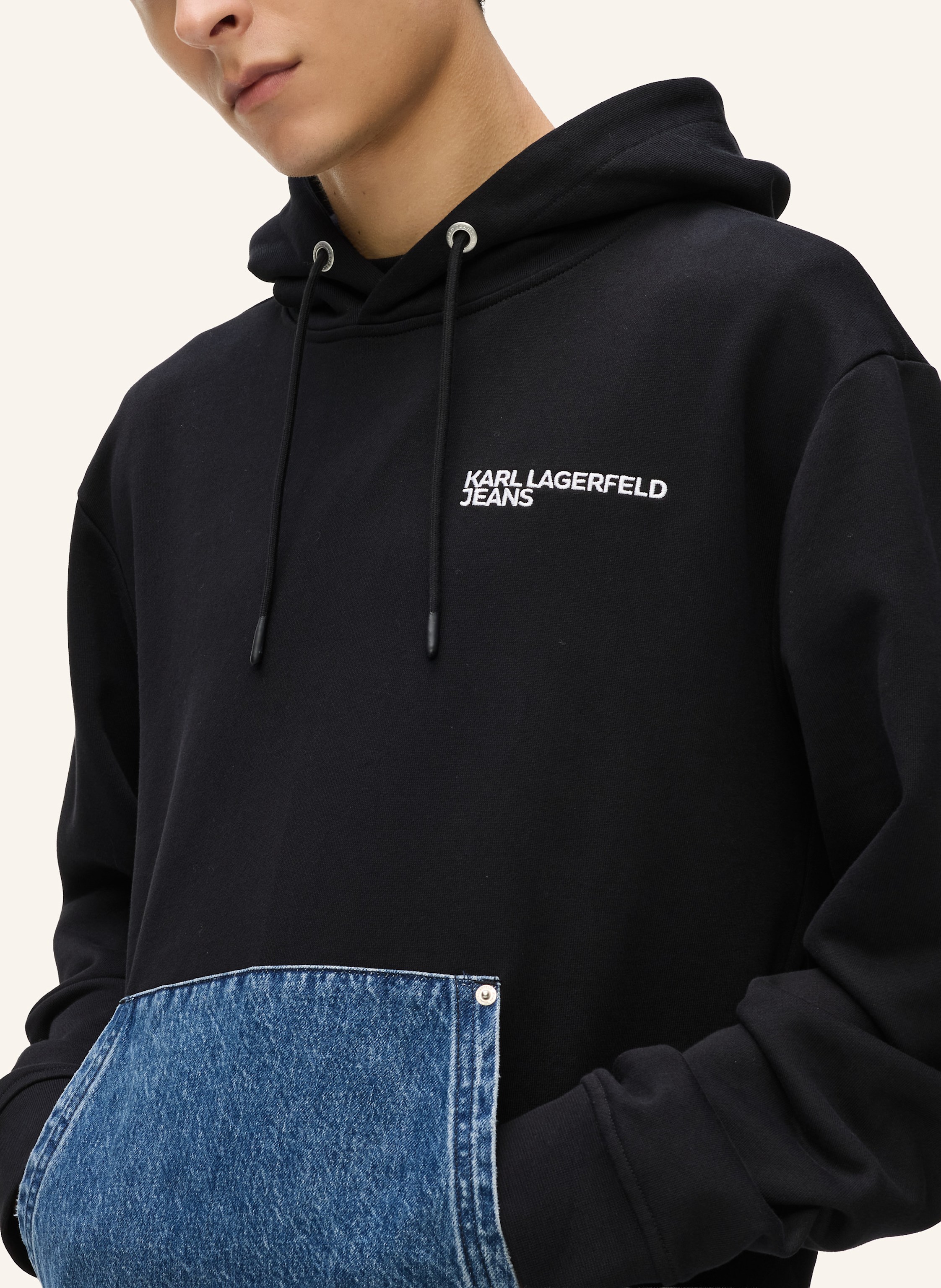Thumbnail - Karl Lagerfeld Jeans Hoodie schwarz